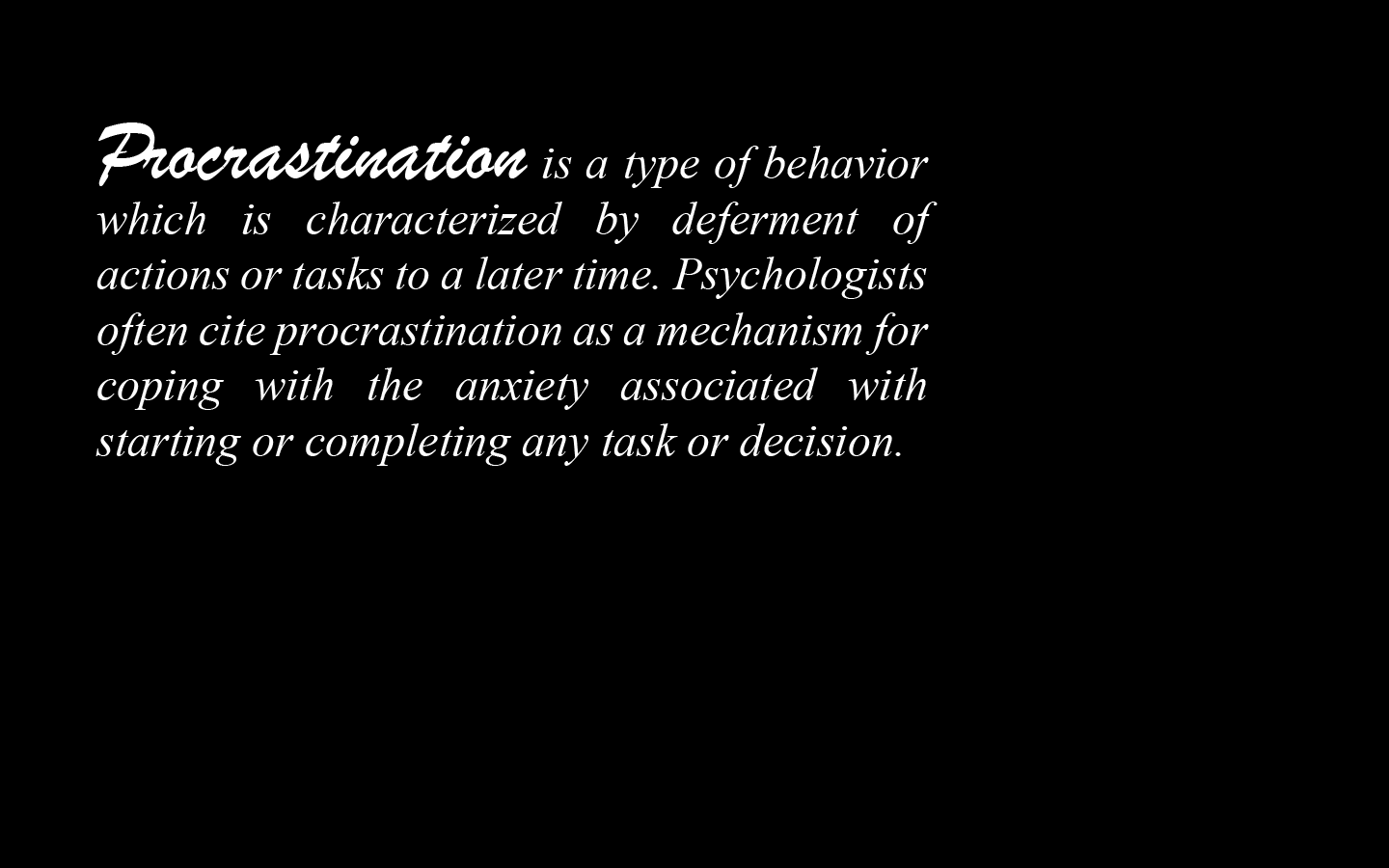 Procrastination Wallpapers