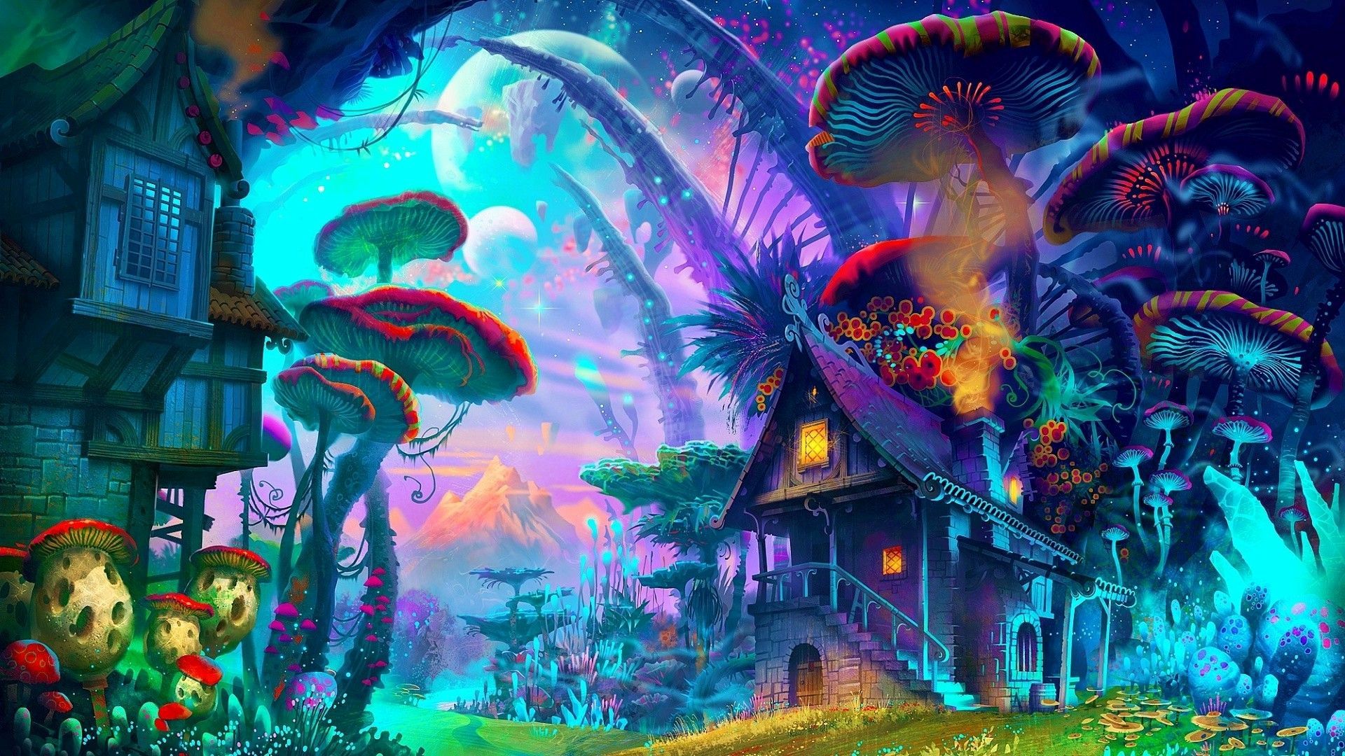 Psychedelic Landscape Wallpapers