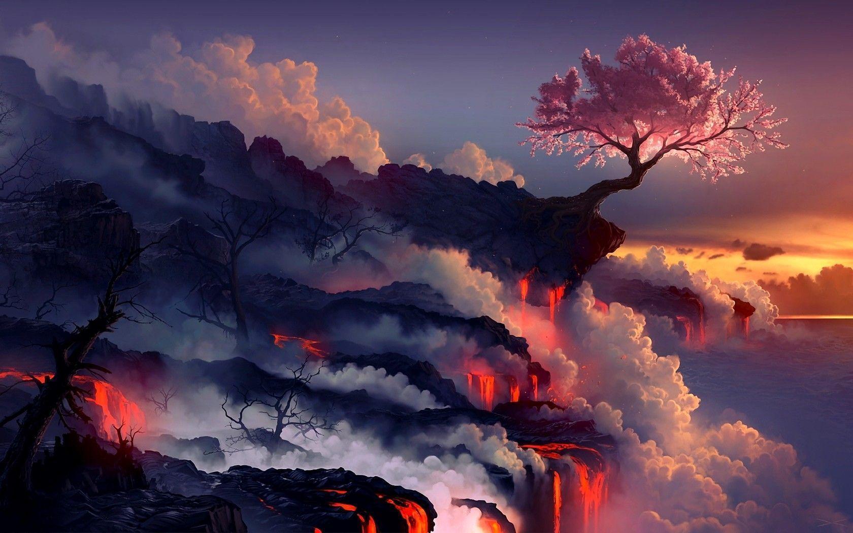 Psychedelic Landscape Wallpapers