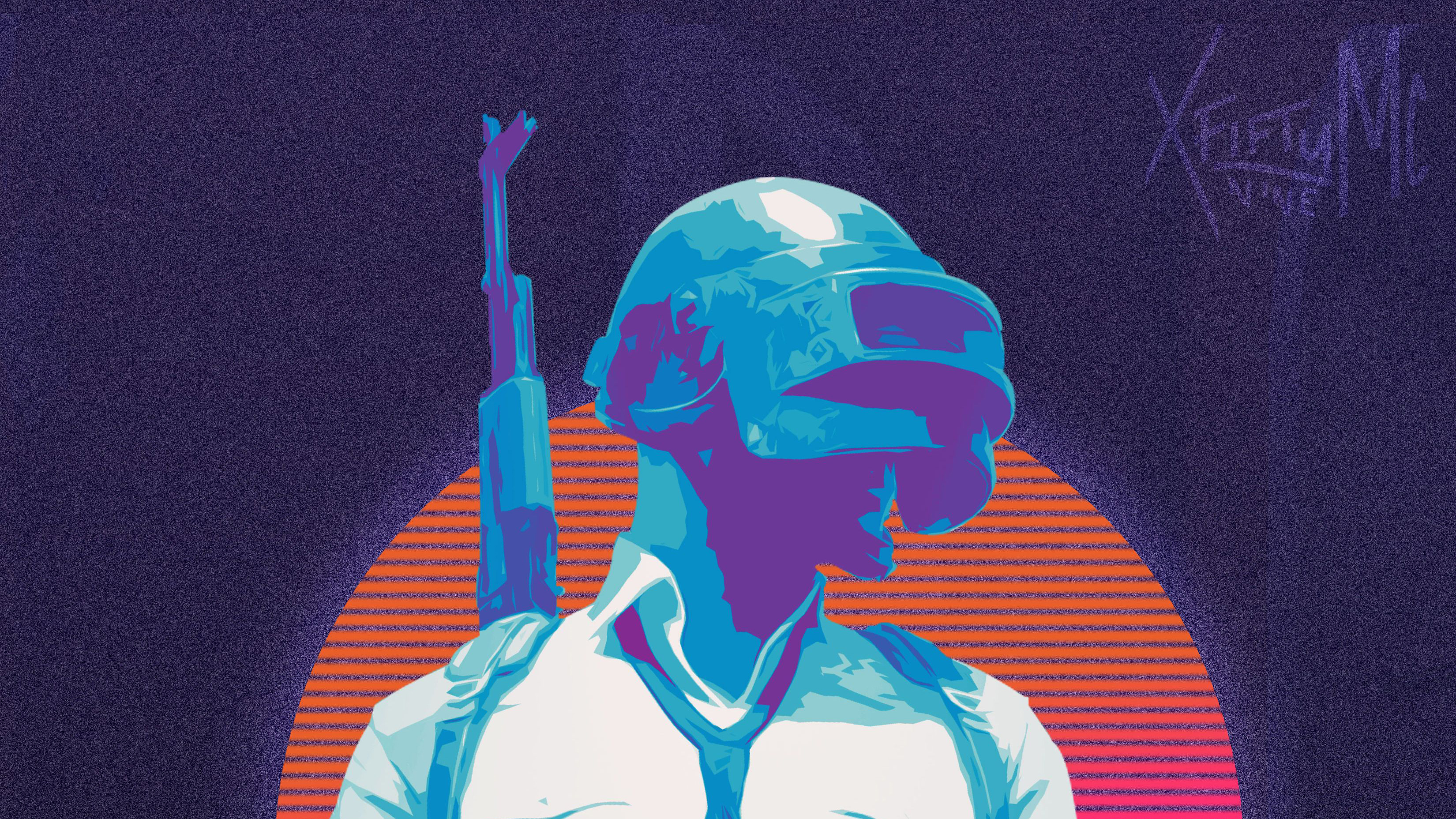 Pubg Player Retro Art Wallpapers