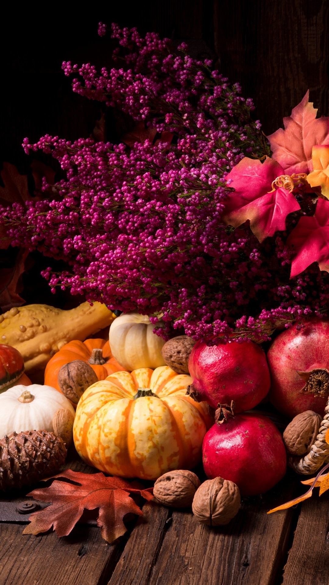 Pumpkins And Flowers Wallpapers