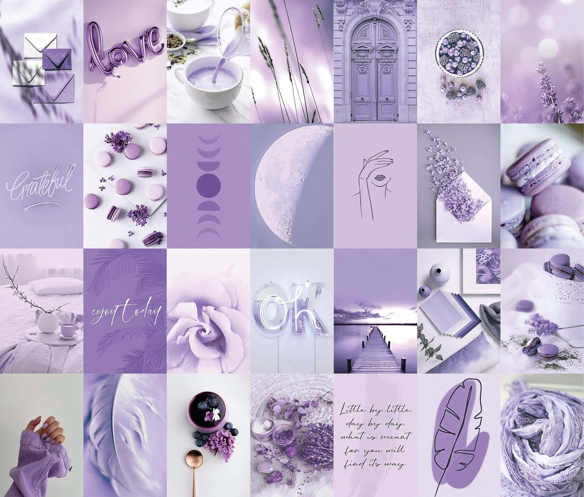 Purple Aesthetic Collage Wallpapers