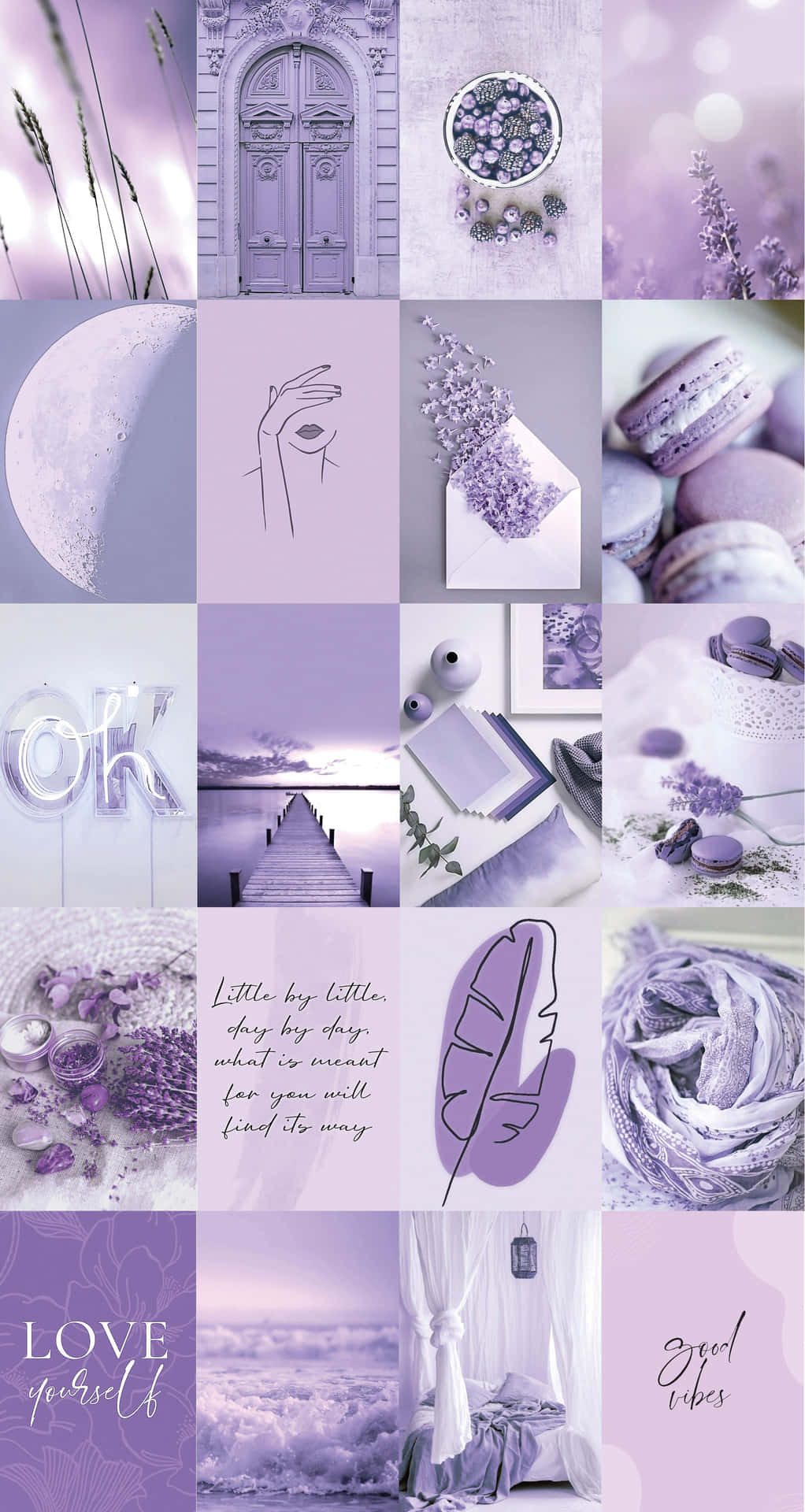 Purple Aesthetic Collage Wallpapers