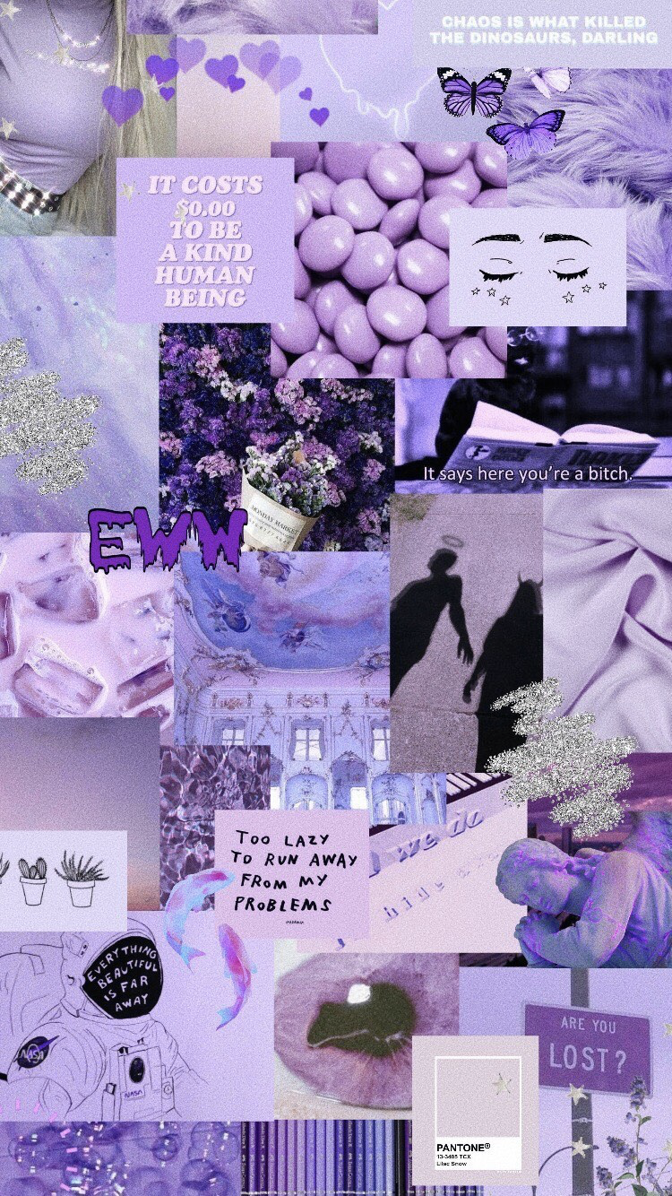 Purple Aesthetic Collage Wallpapers