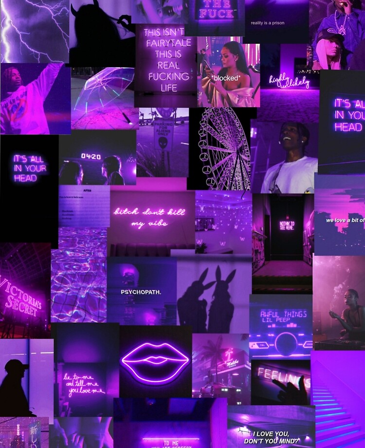 Purple Aesthetic Collage Wallpapers