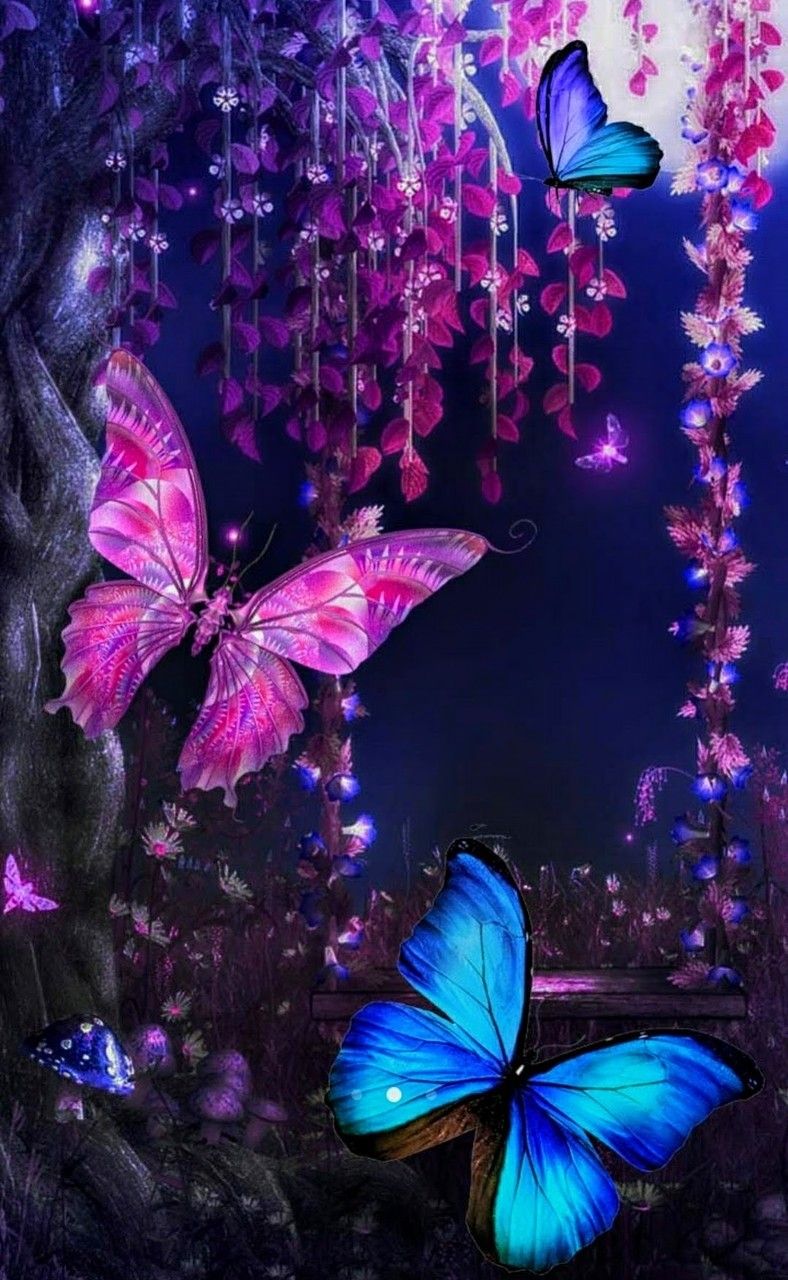 Purple And Blue Butterfly Wallpapers