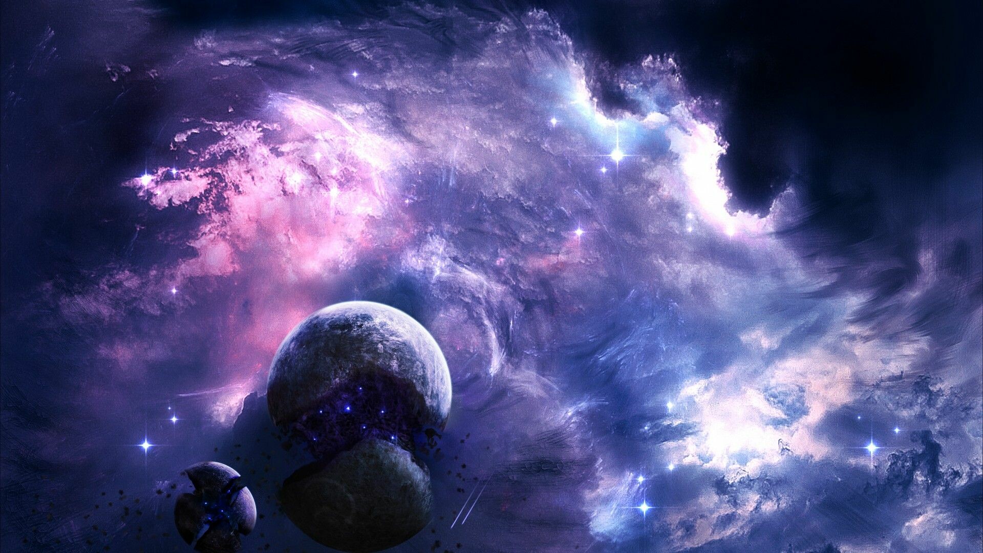 Purple And Blue Space Wallpapers