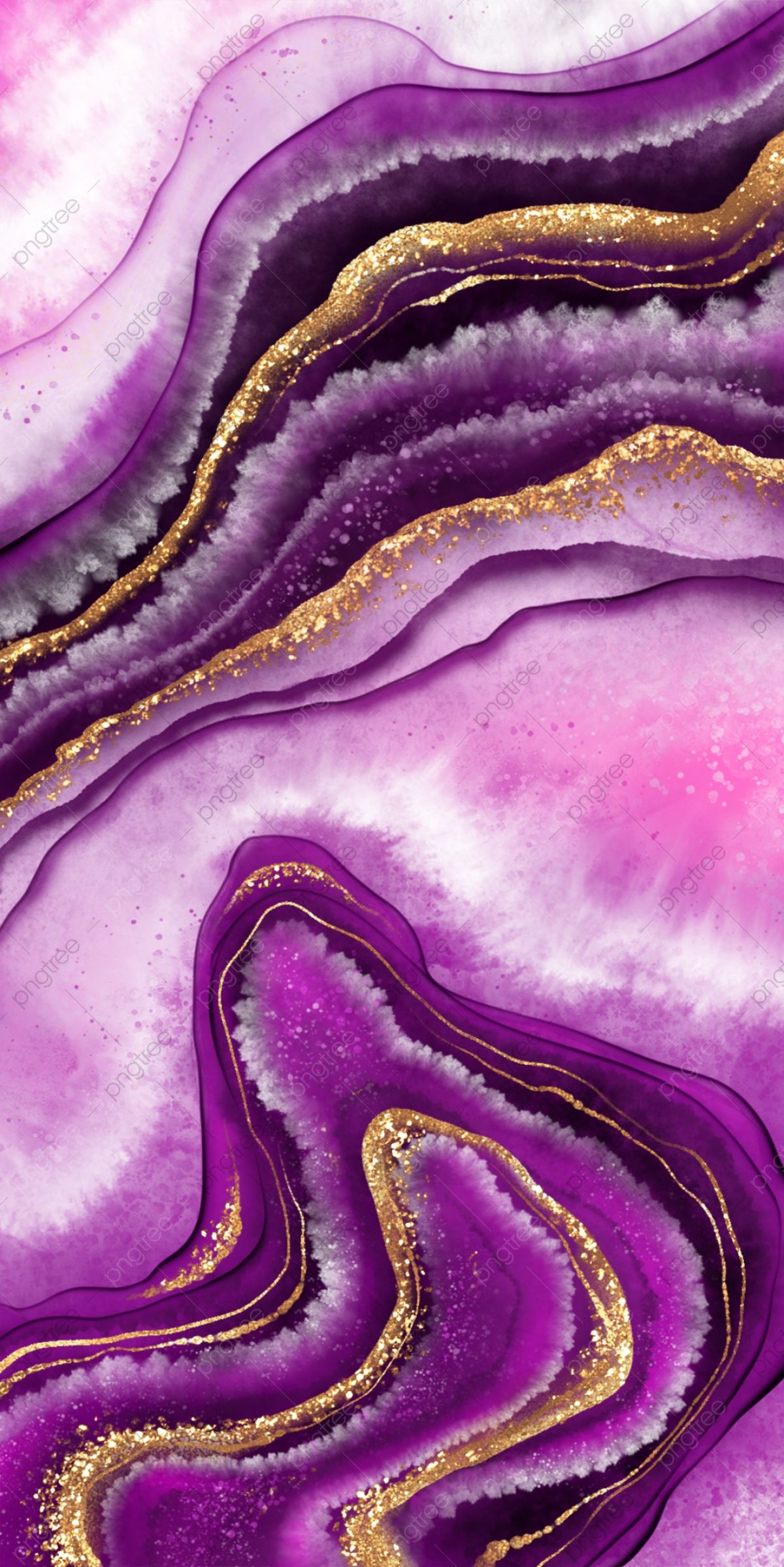 Purple And Gold Marble Background