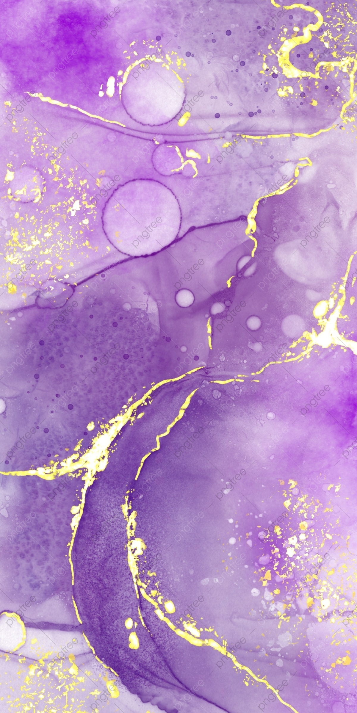 Purple And Gold Marble Background