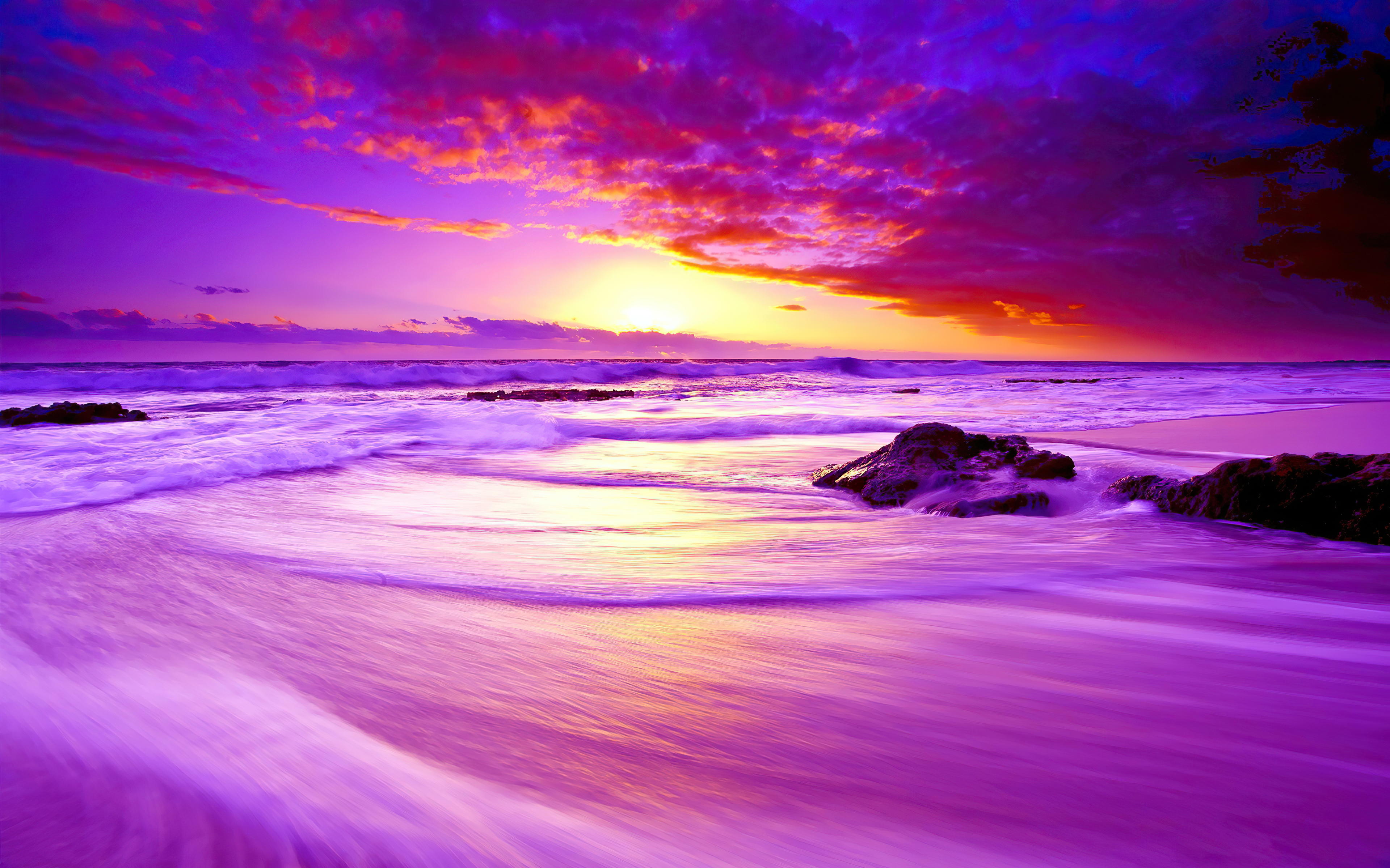 Purple Beach Wallpapers