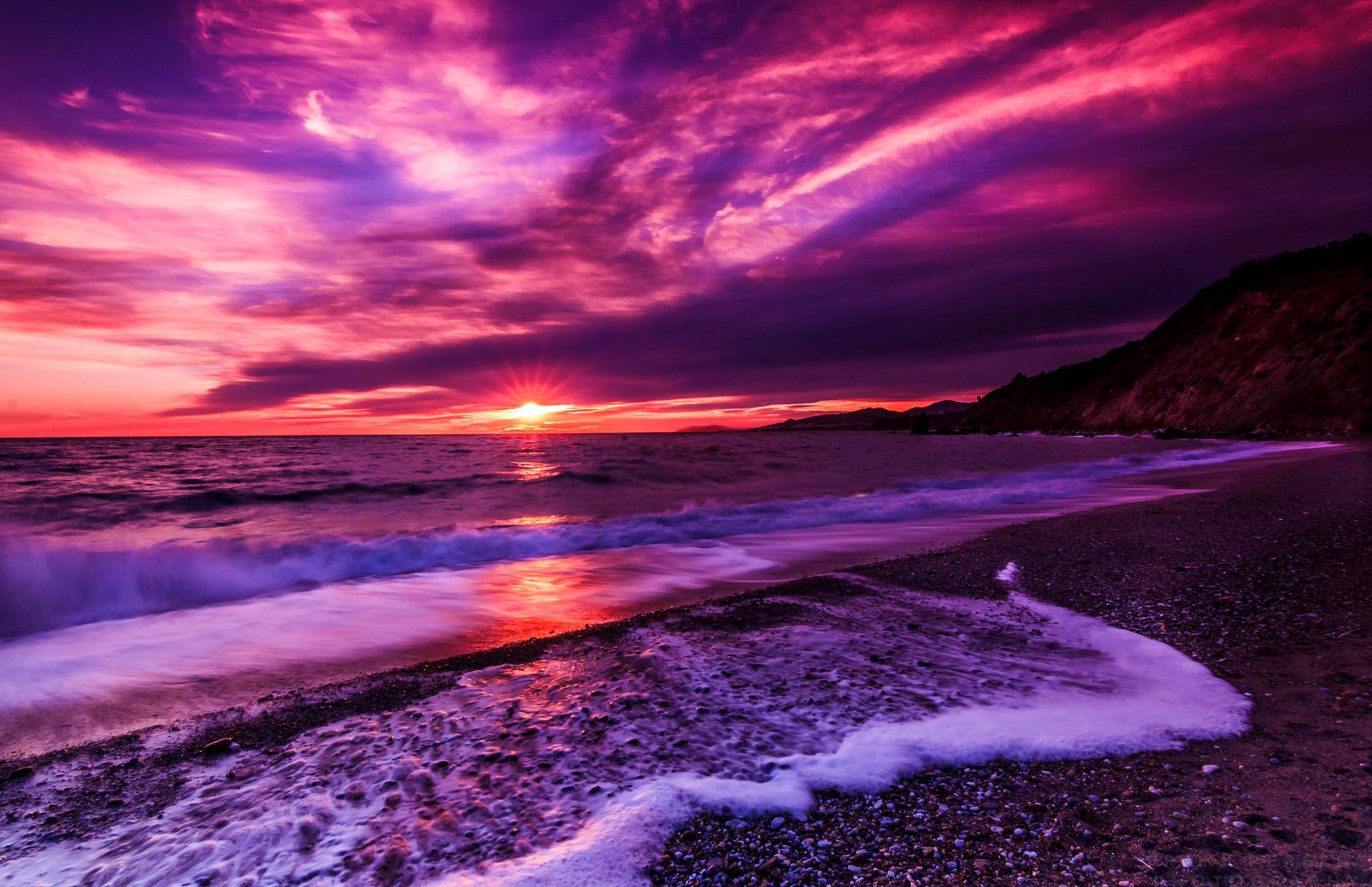 Purple Beach Wallpapers