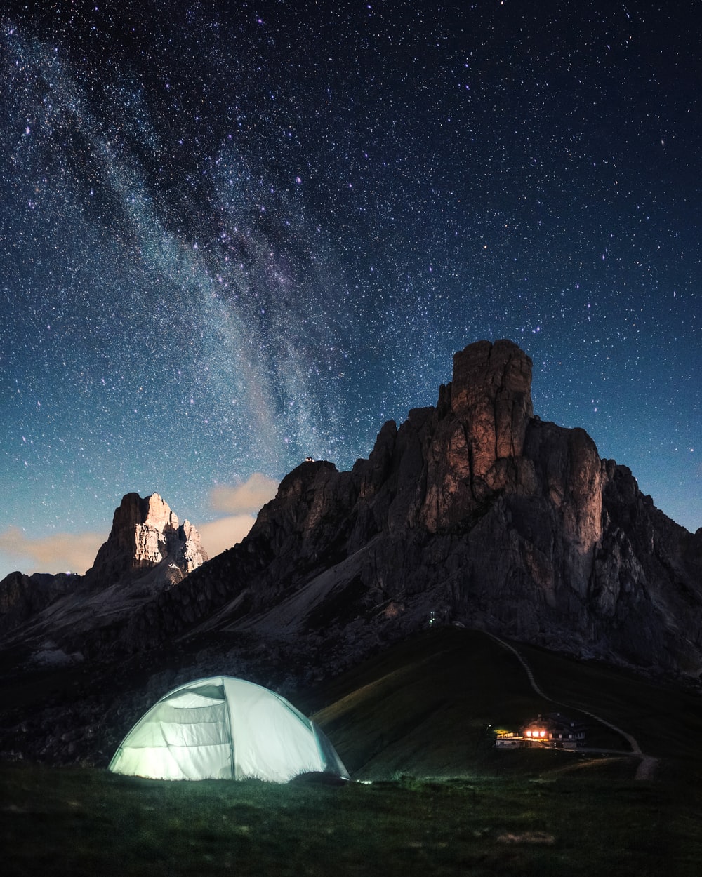 Purple Blu Sky And Mountains Rock Wallpapers