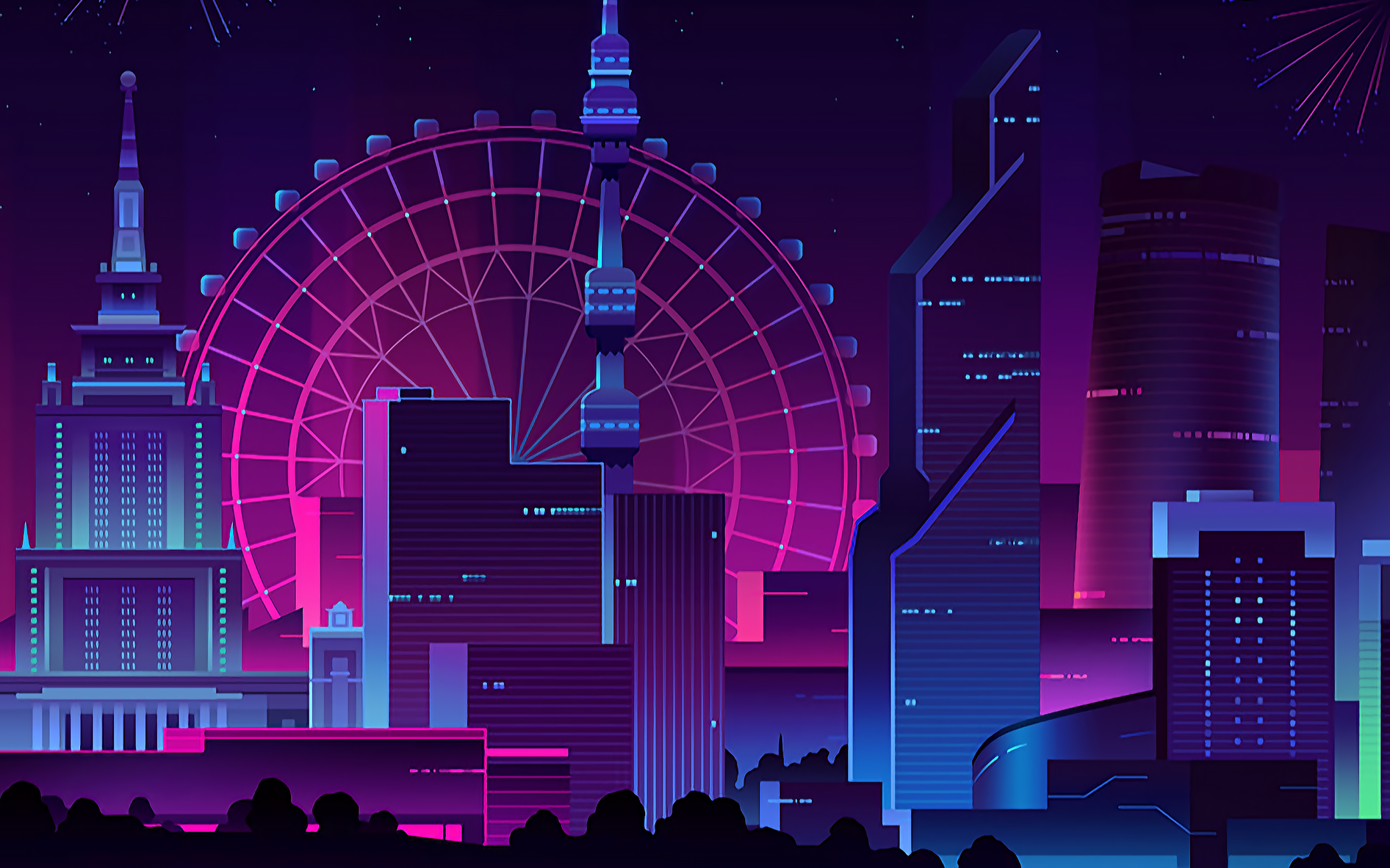 Purple City Wallpapers