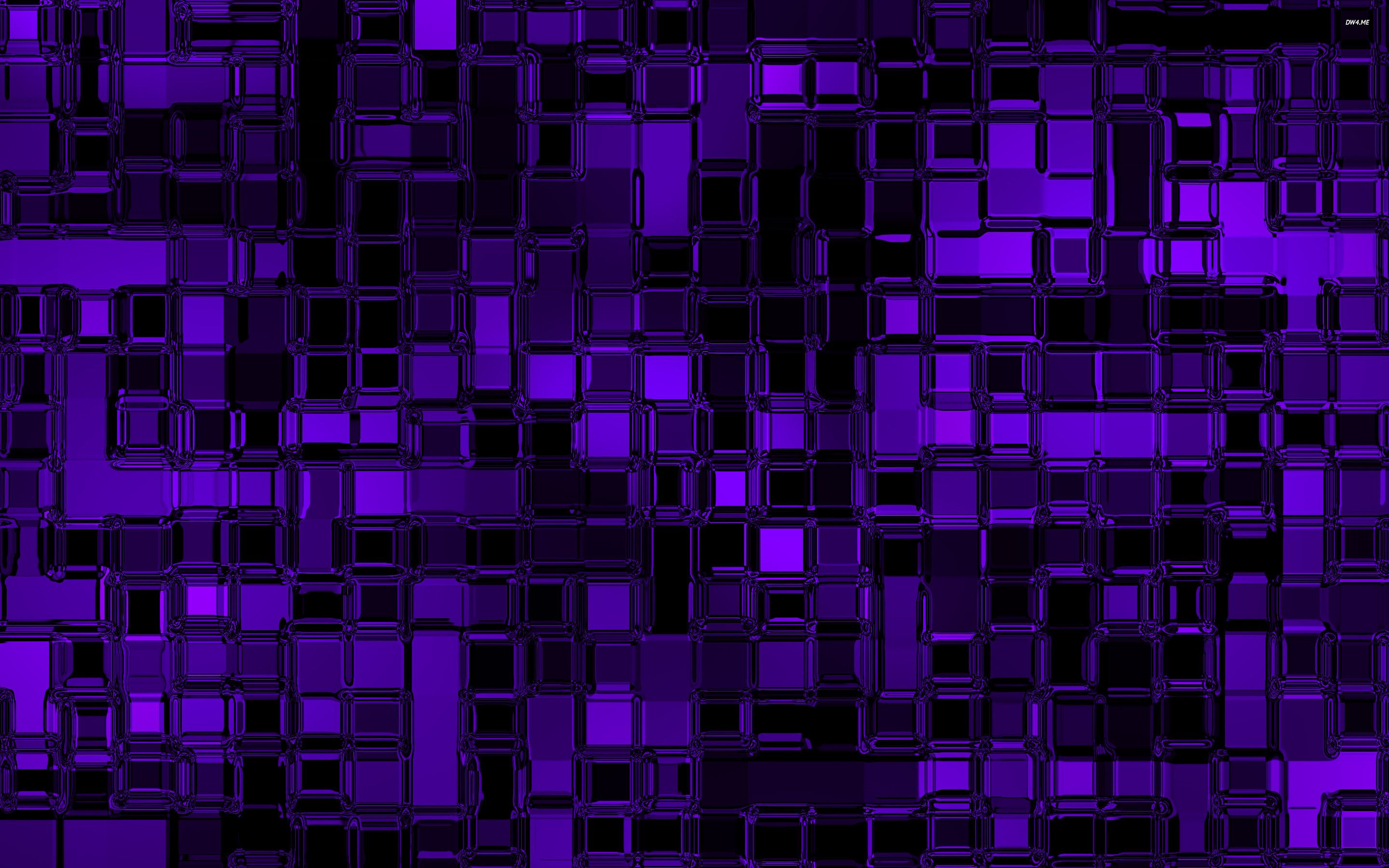 Purple Digital Shapes 5K Wallpapers