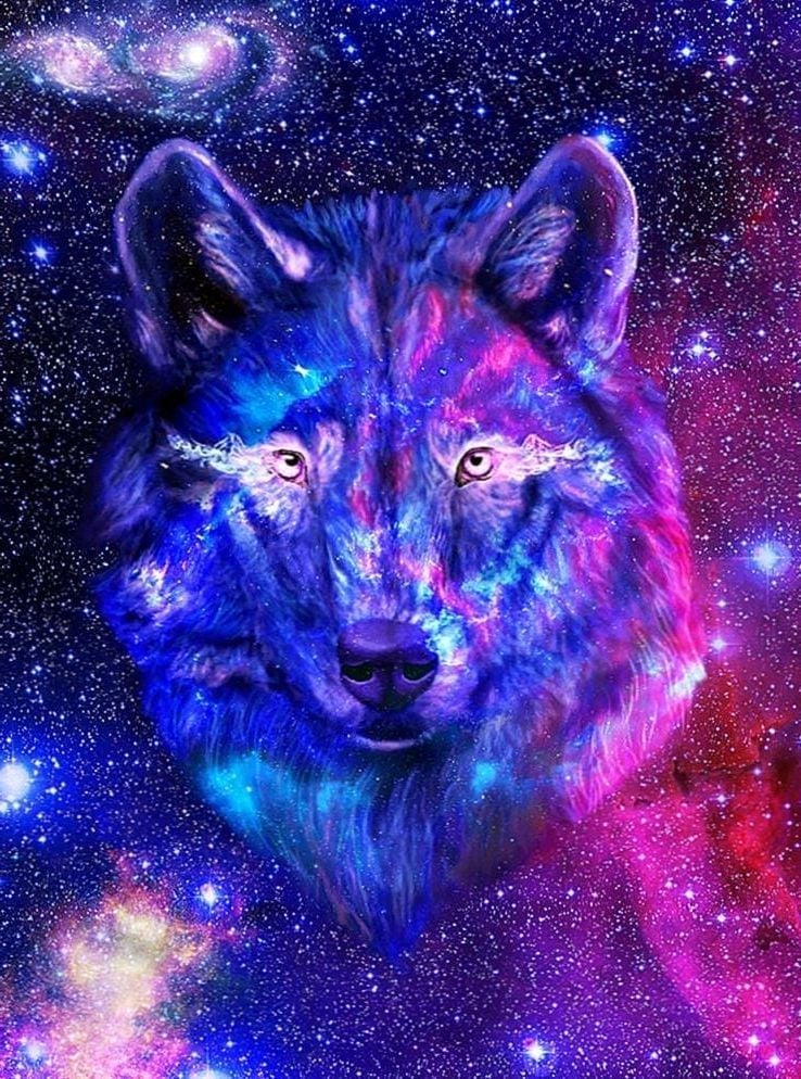 Purple Galaxy Wolf Wallpapers