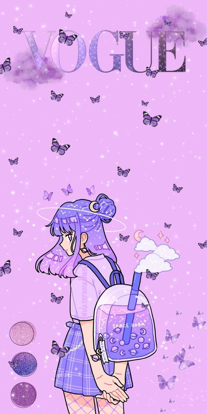 Purple Girl Aesthetic Wallpapers