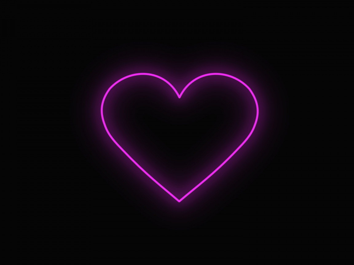 Purple Heart Black Background