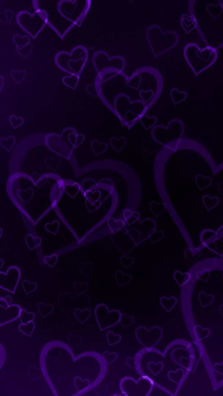 Purple Heart Black Background