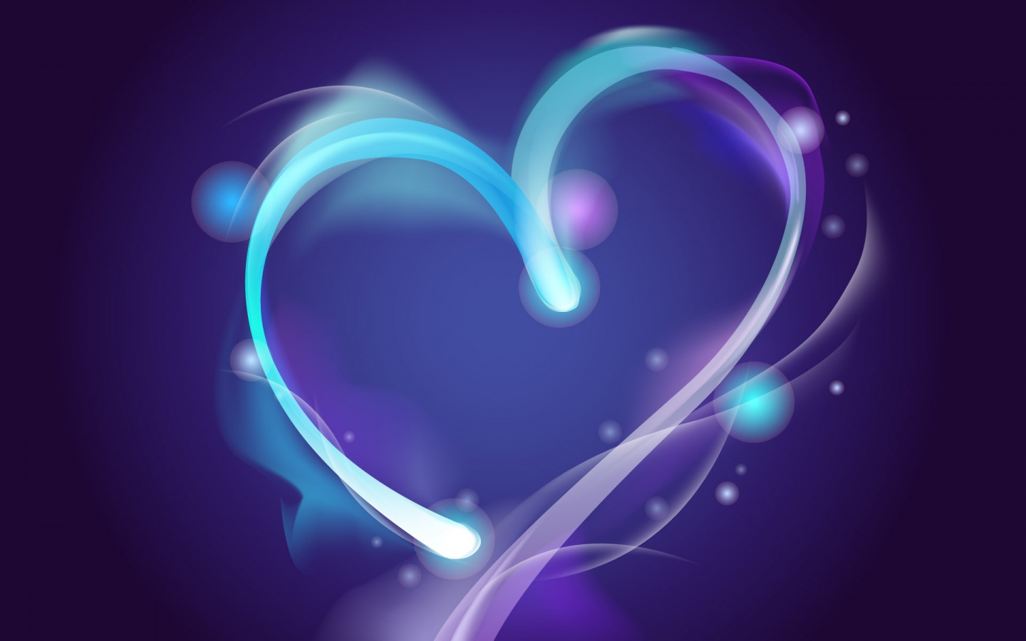 Purple Neon Heart Wallpapers