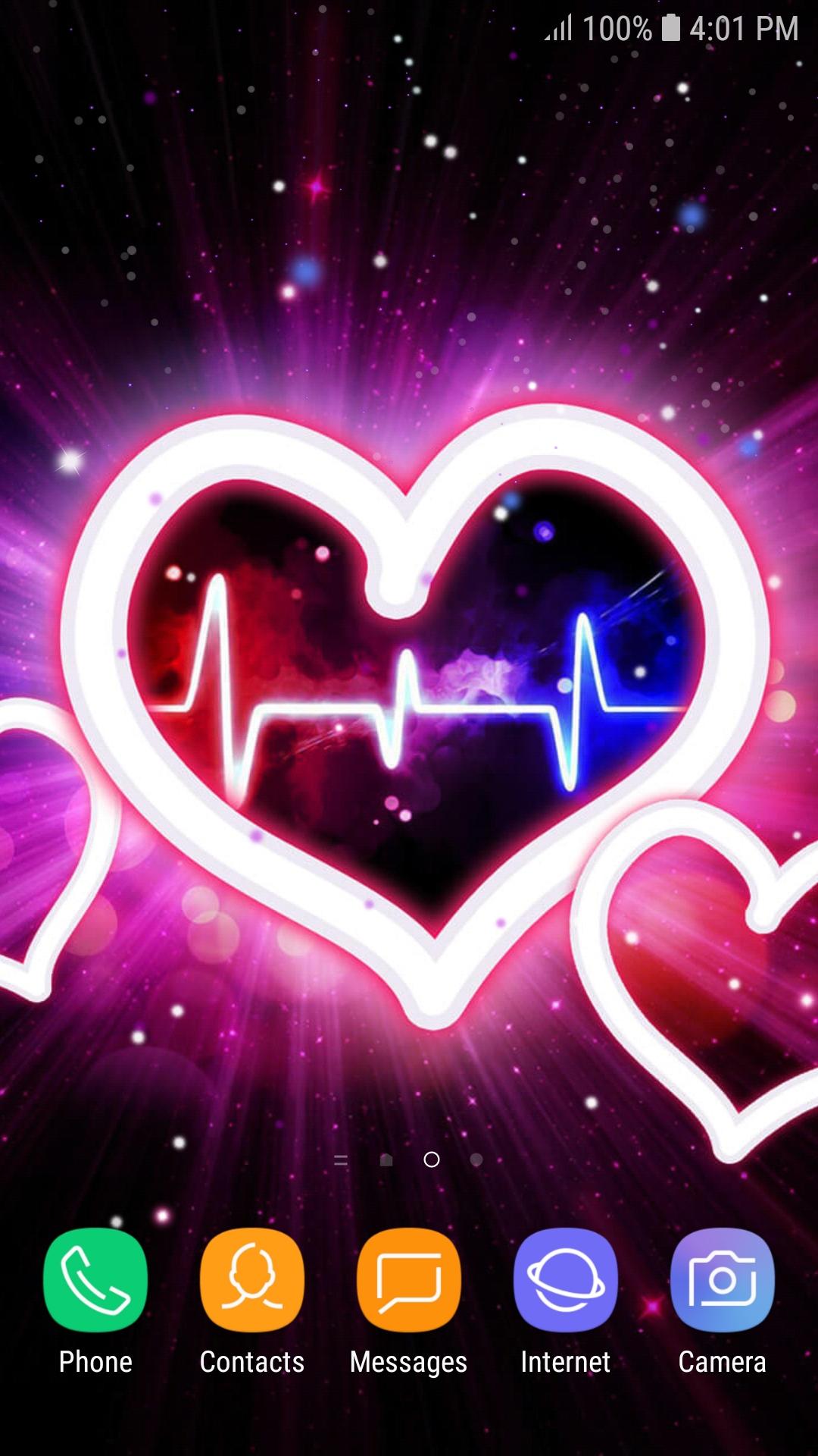 Purple Neon Heart Wallpapers