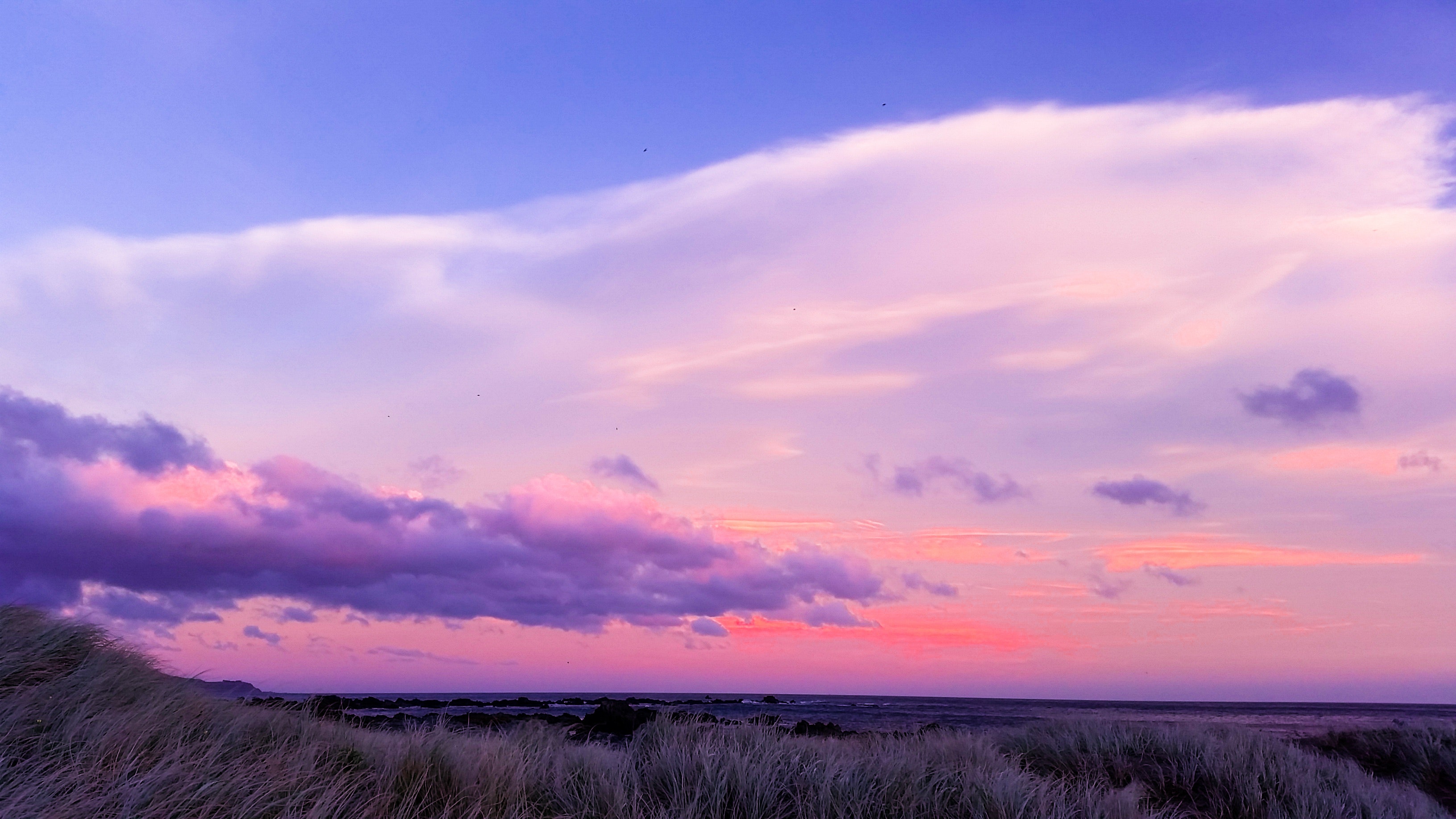 Purple Sky Clouds Mountains Wallpapers