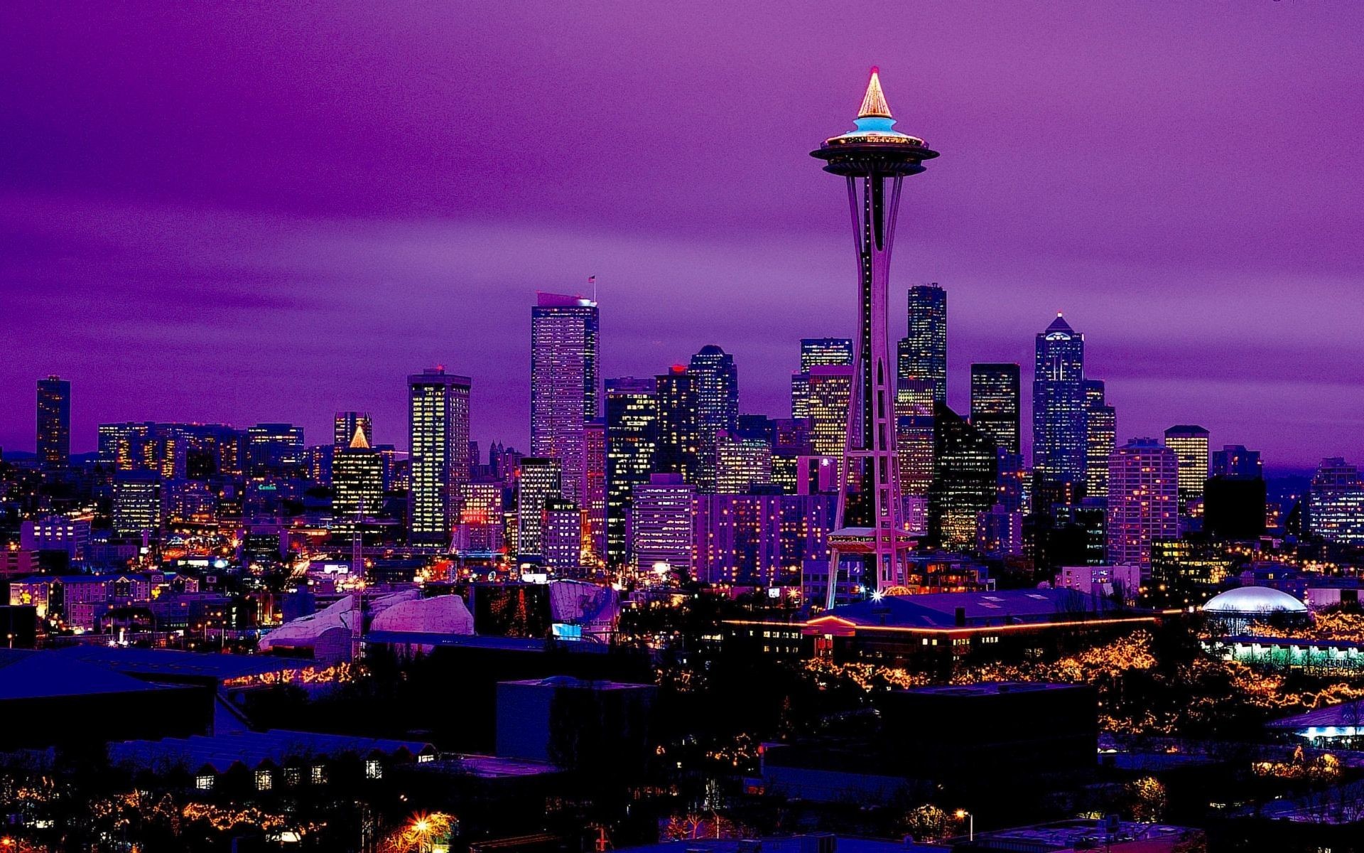 Purple Skyline Wallpapers