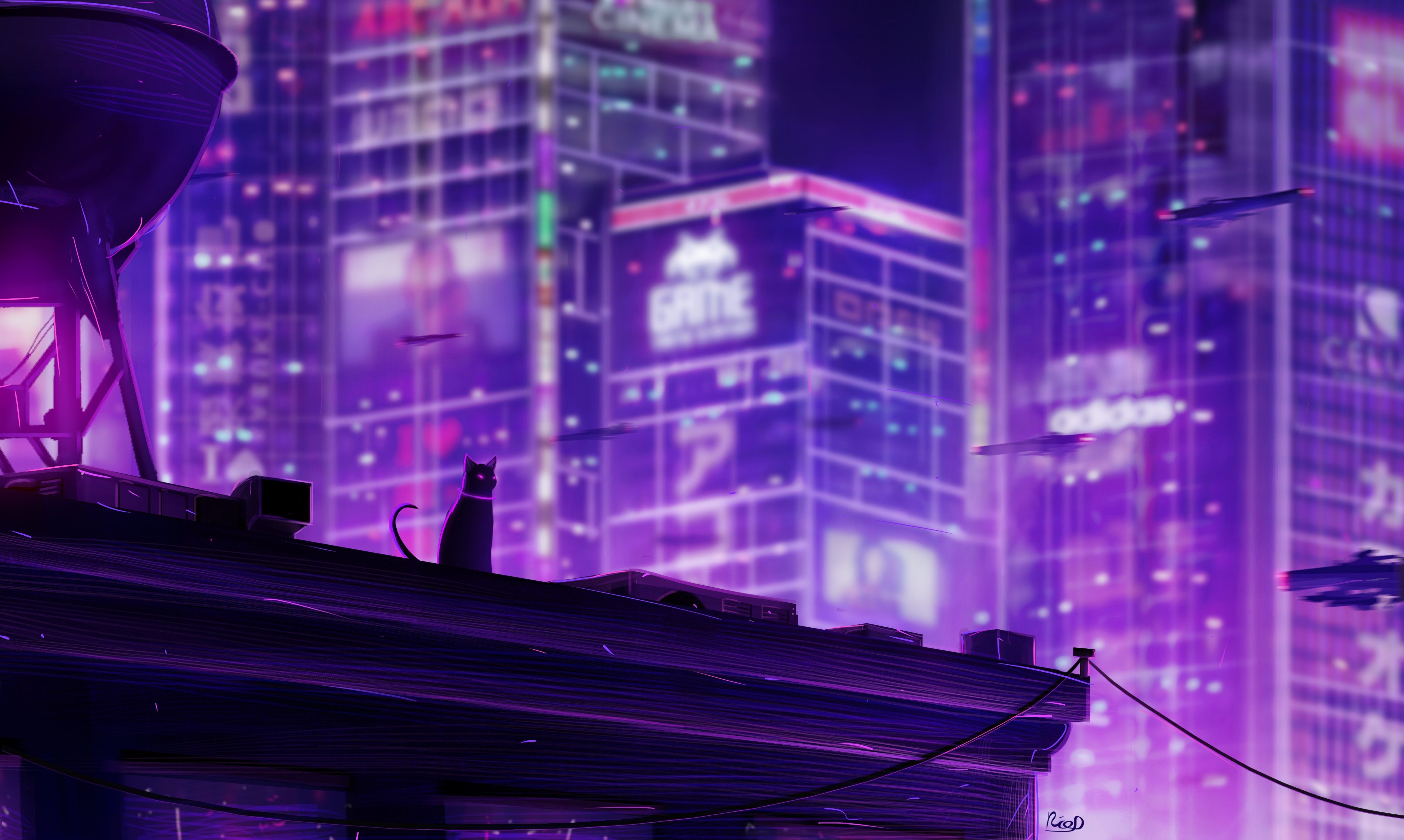 Purple Skyline Wallpapers