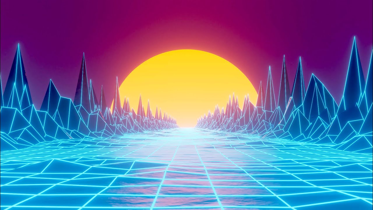 Purple Sunrise 4K Vaporwave Wallpapers