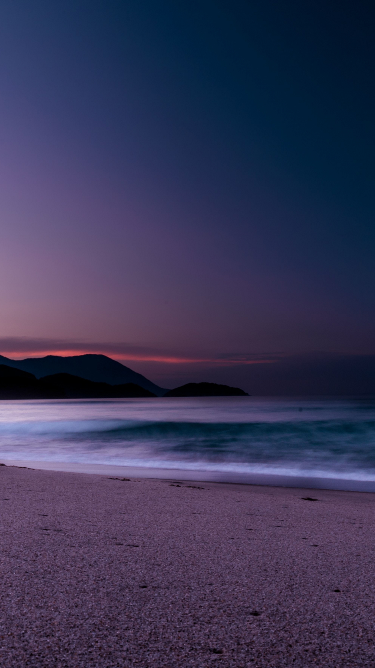 Purple Sunset Beach Wallpapers