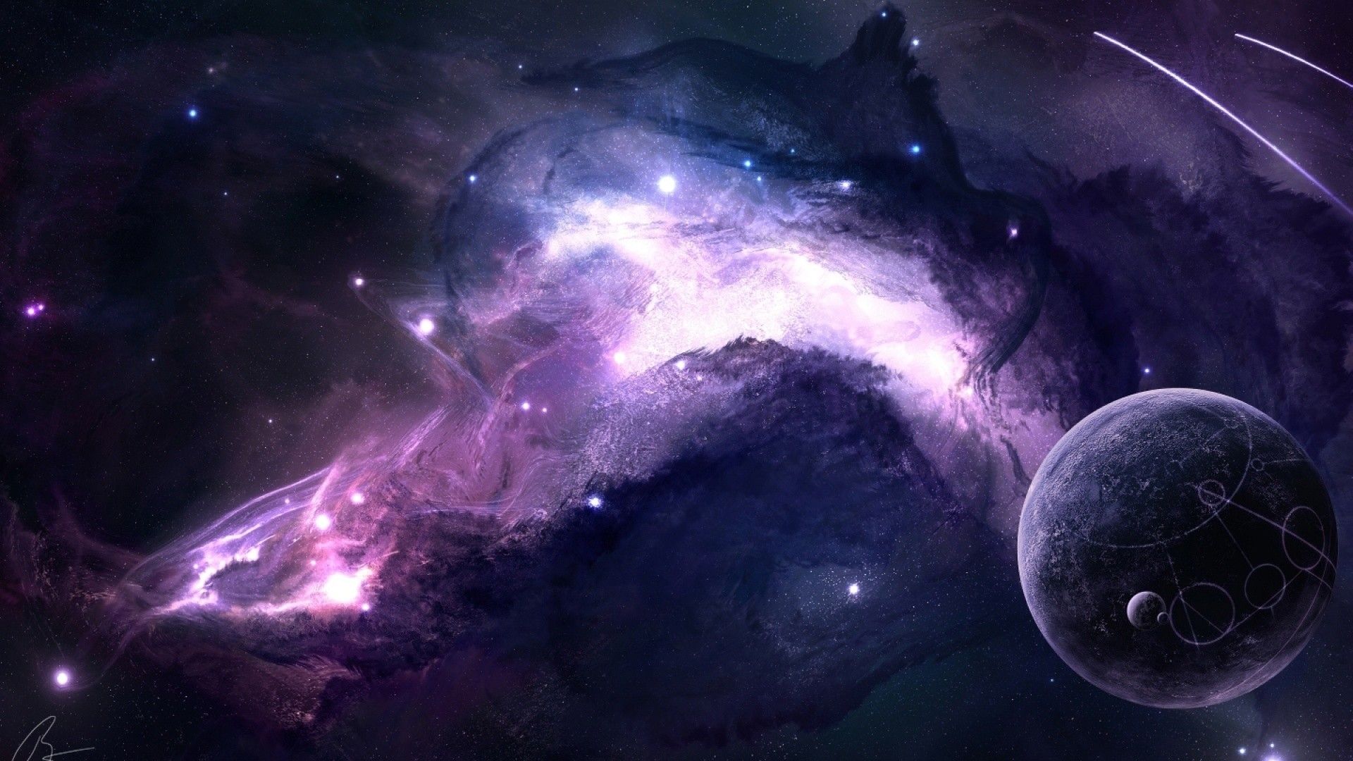 Purple Universe Background