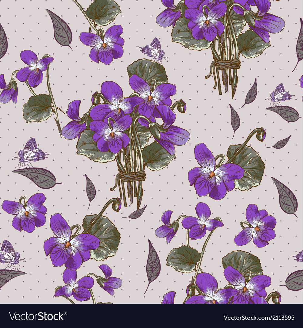 Purple Vintage Floral Background