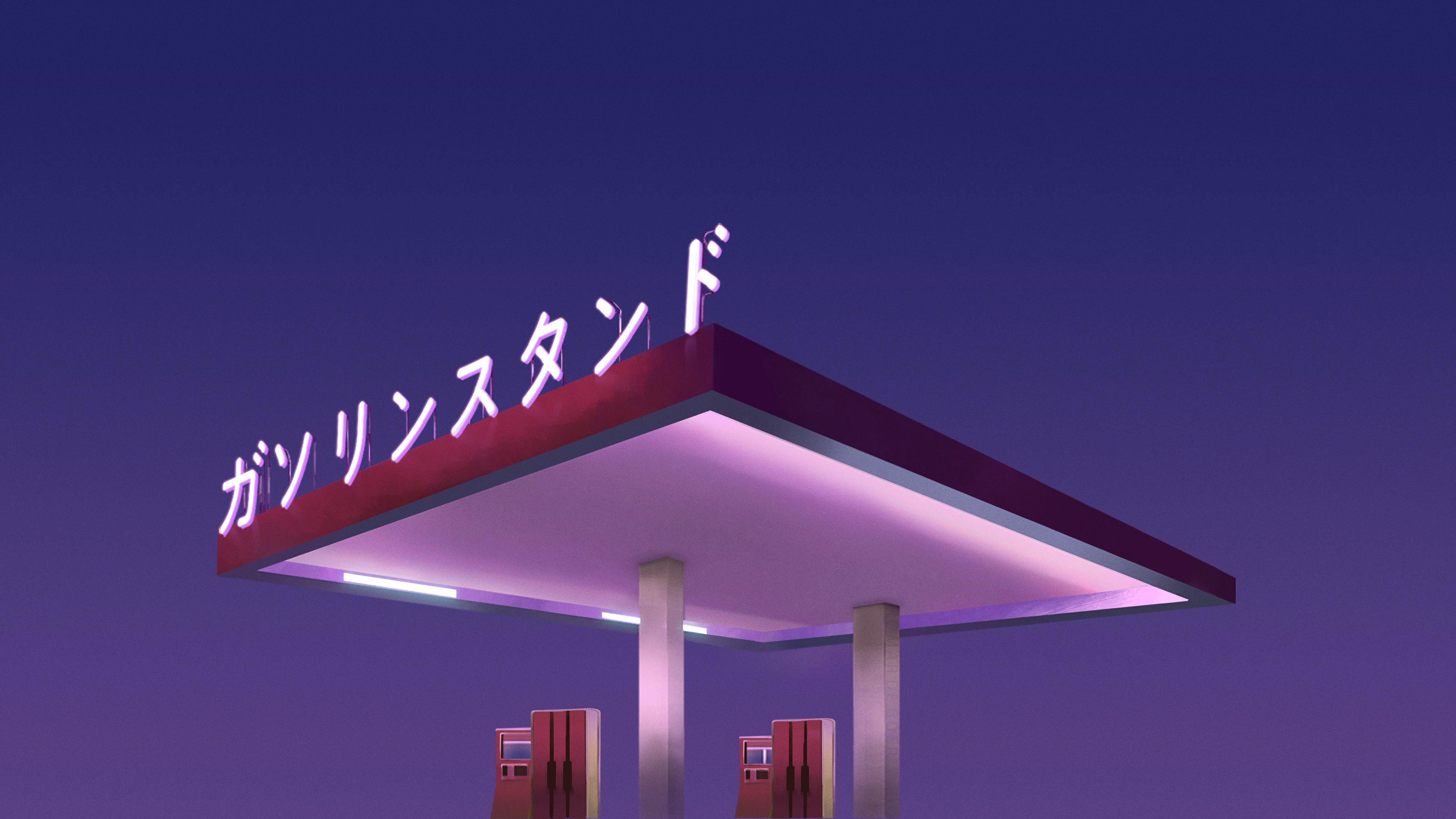 Purple Whale Away 4K Hd Vaporwave Wallpapers