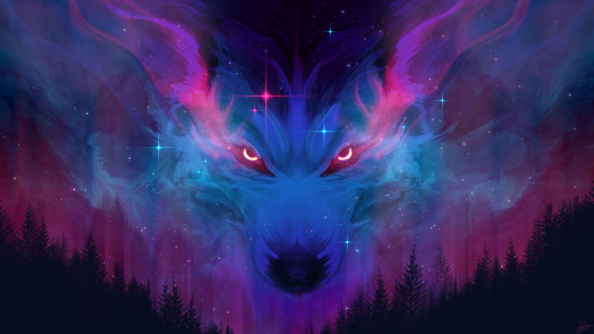 Purple Wolf Wallpapers