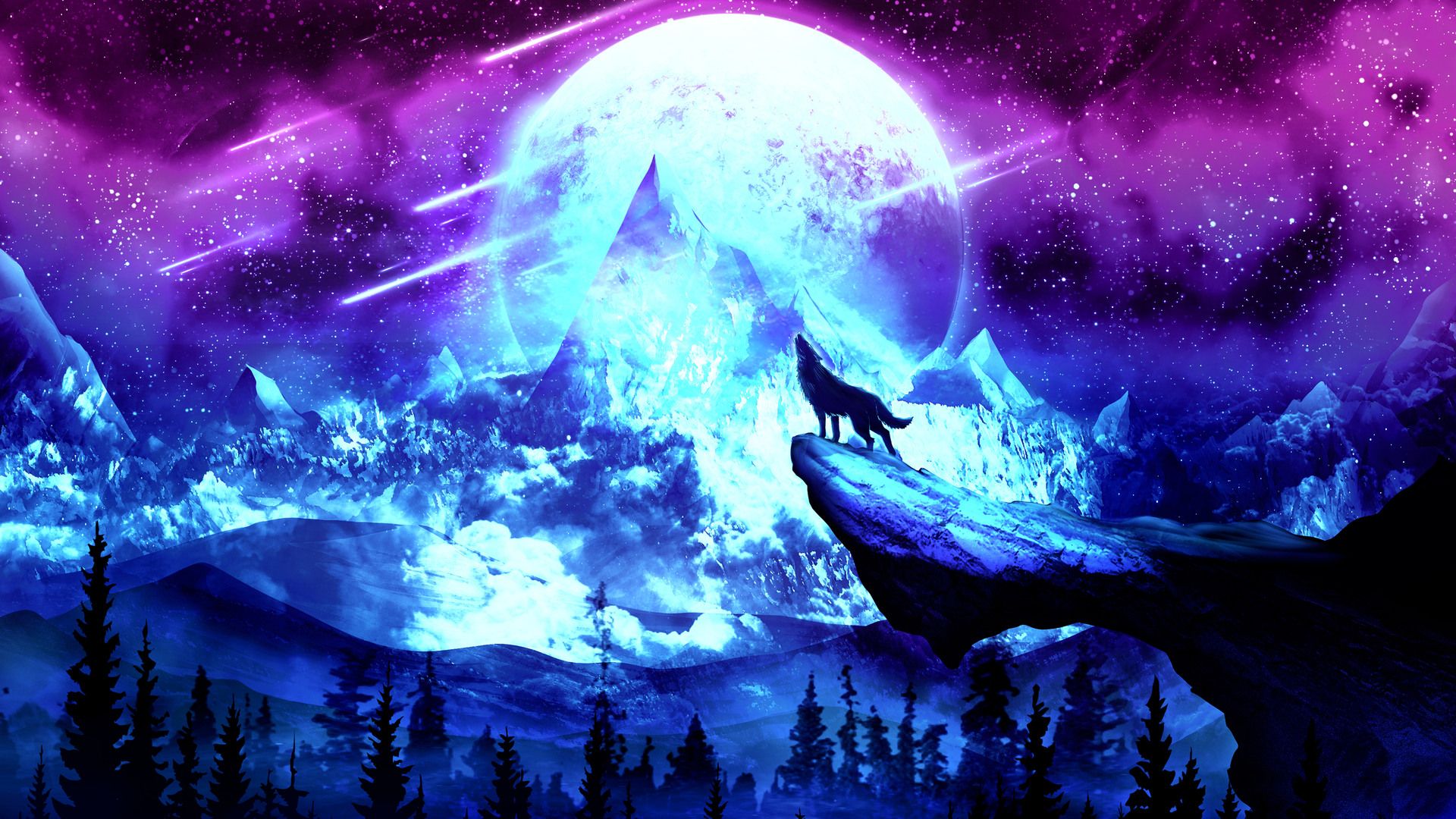 Purple Wolf Wallpapers