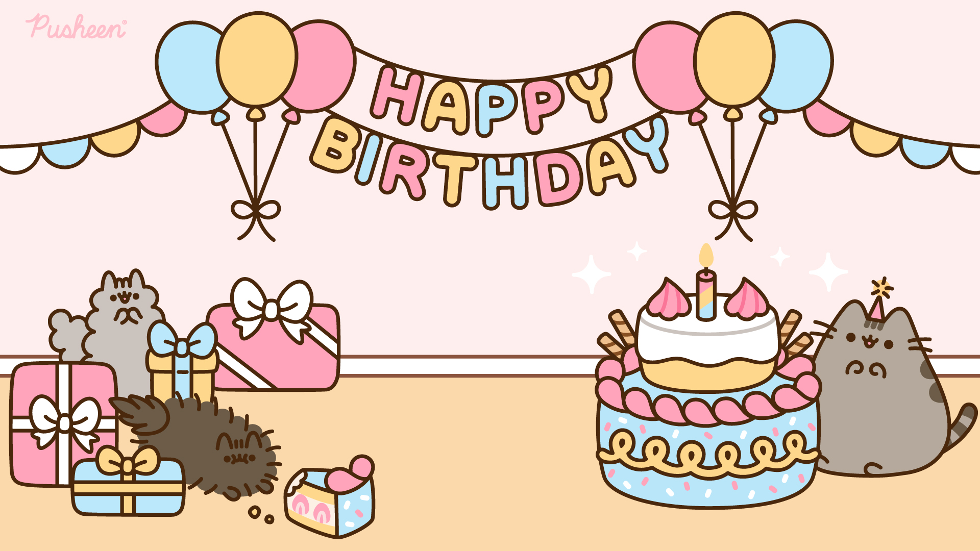 Pusheen Birthday Wallpapers