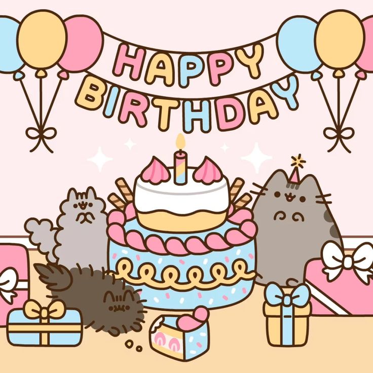 Pusheen Birthday Wallpapers