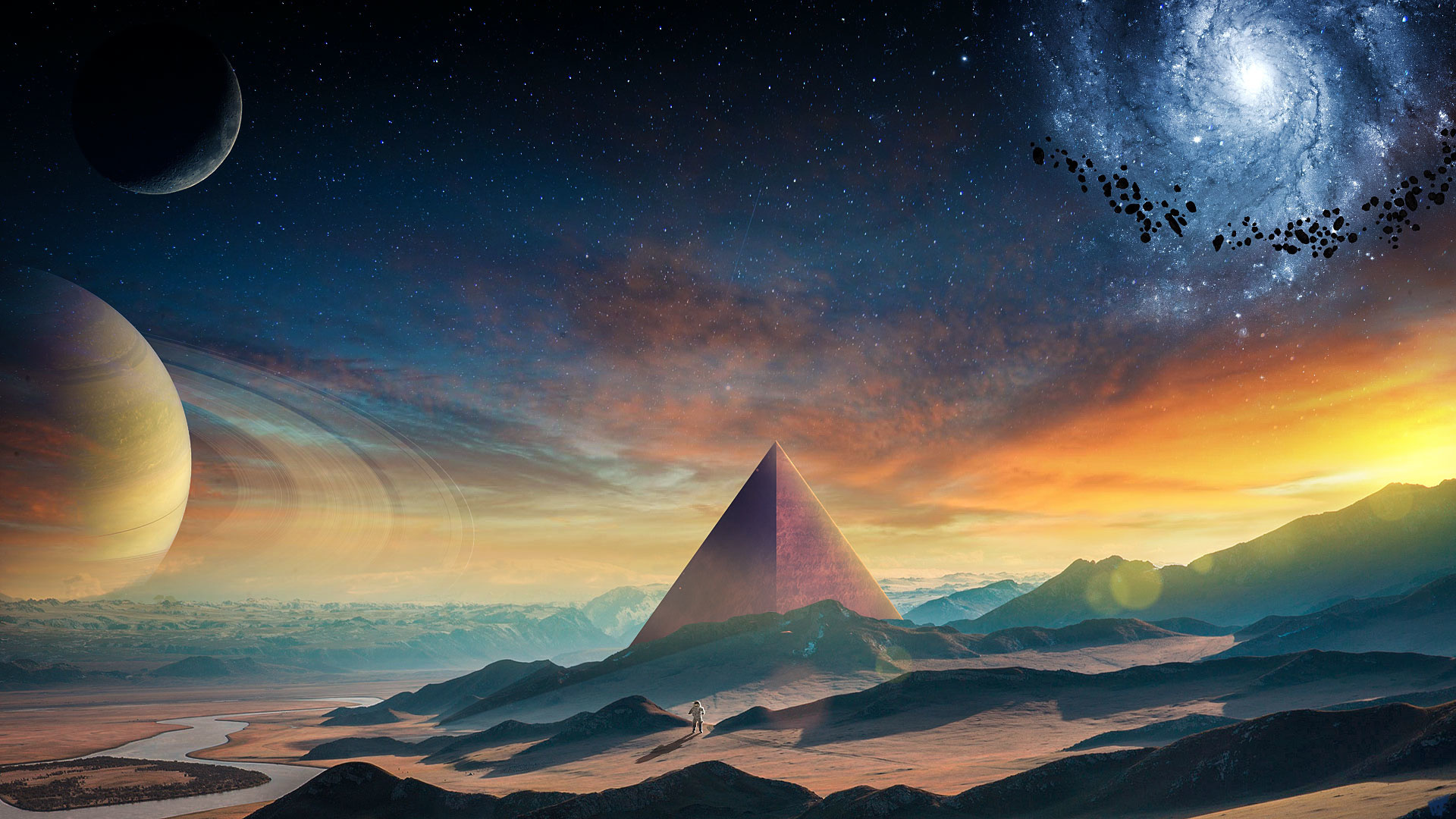 Pyramid Minimal Landscape Wallpapers