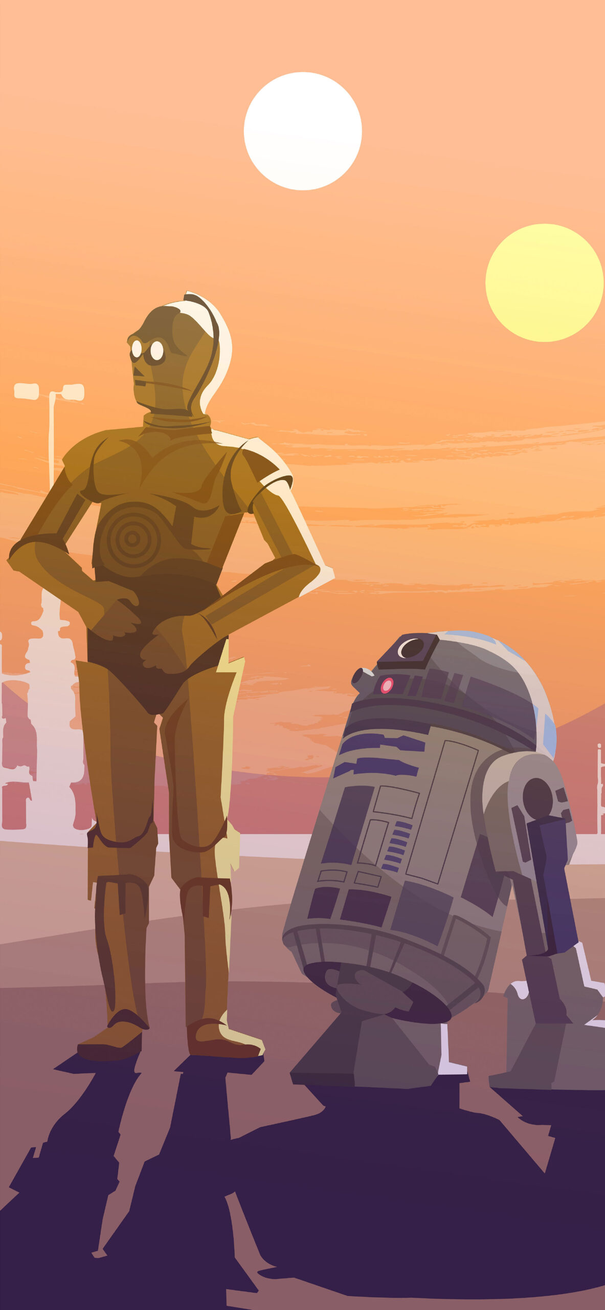 R2 D2 Star Wars Minimalist Wallpapers