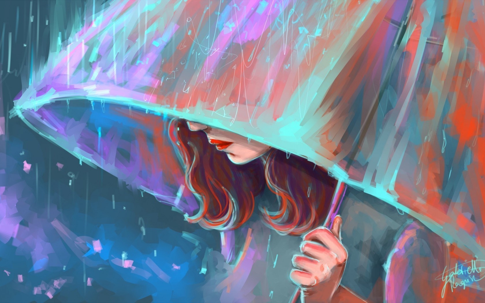 Rain Girl Wallpapers