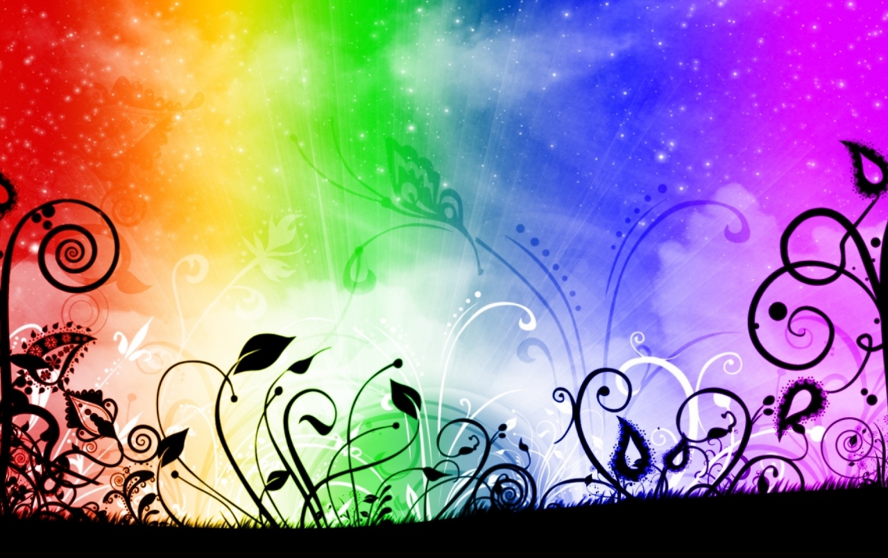 Rainbow Flowers Wallpapers