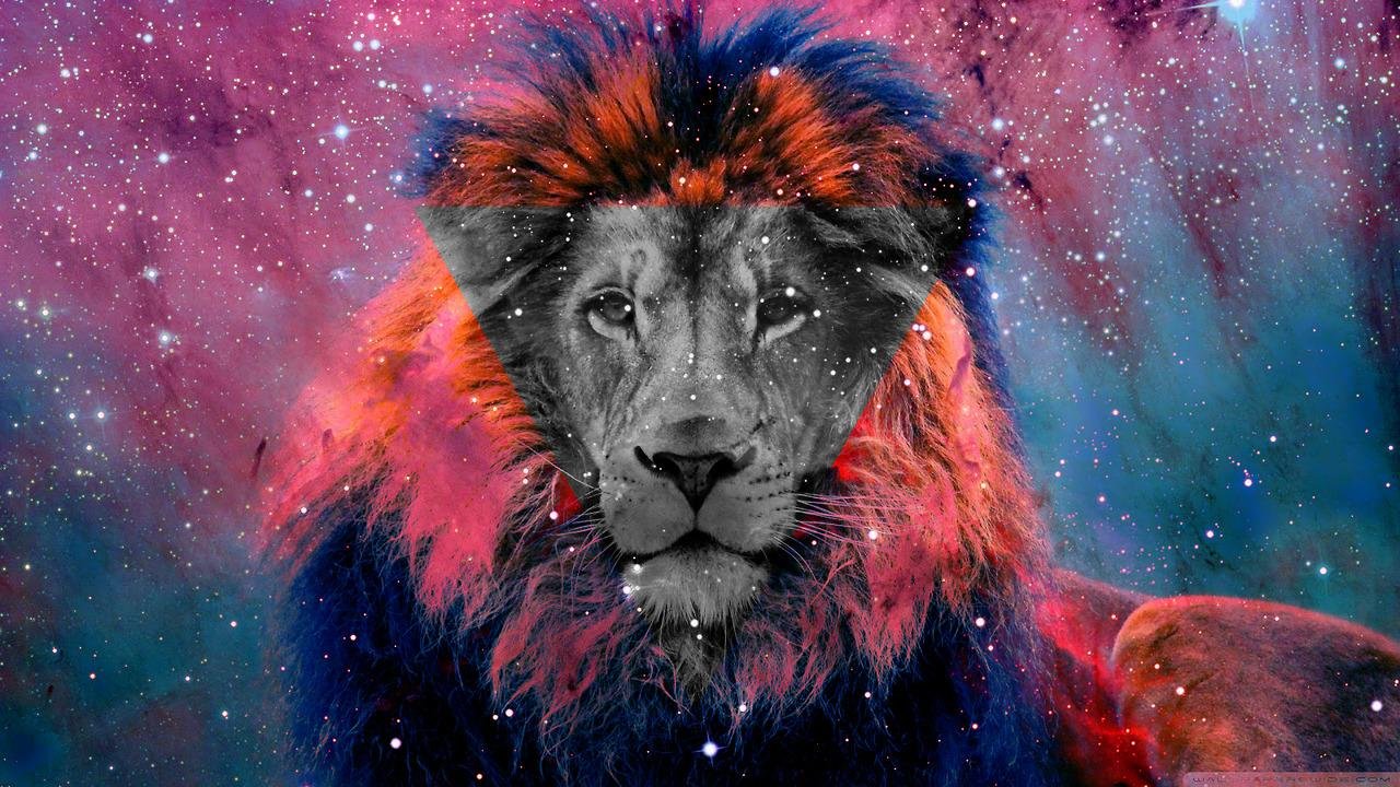 Rainbow Lion Background