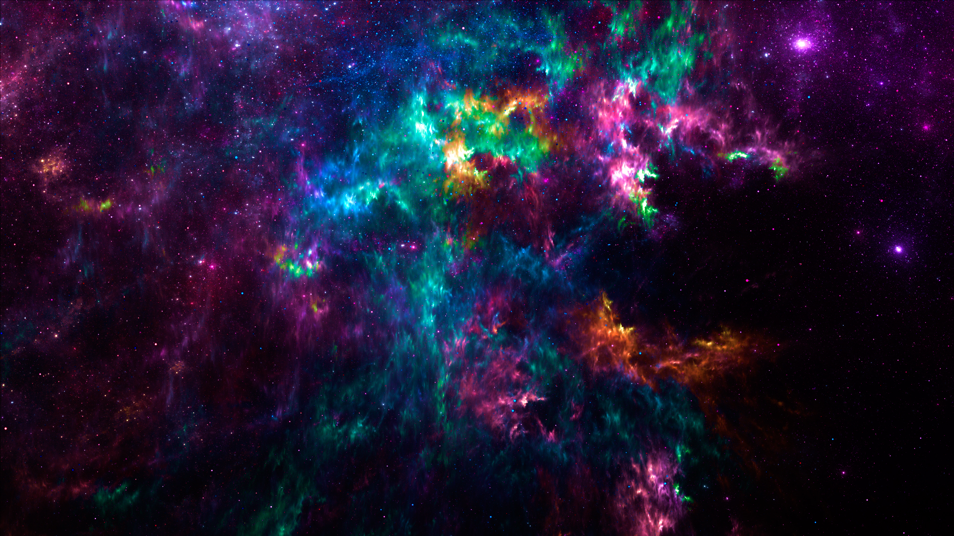 Rainbow Nebula Galaxy Background