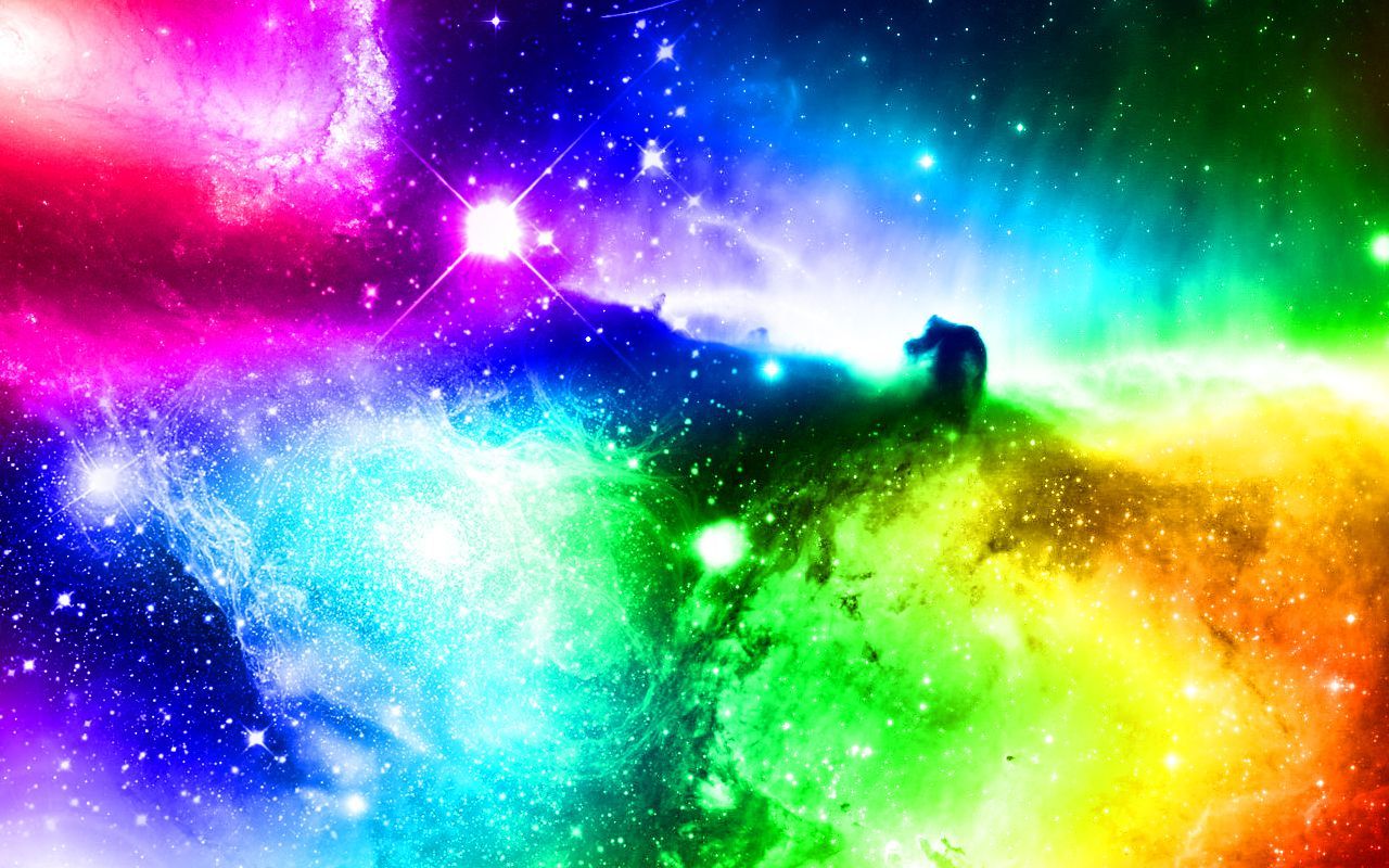 Rainbow Nebula Galaxy Background