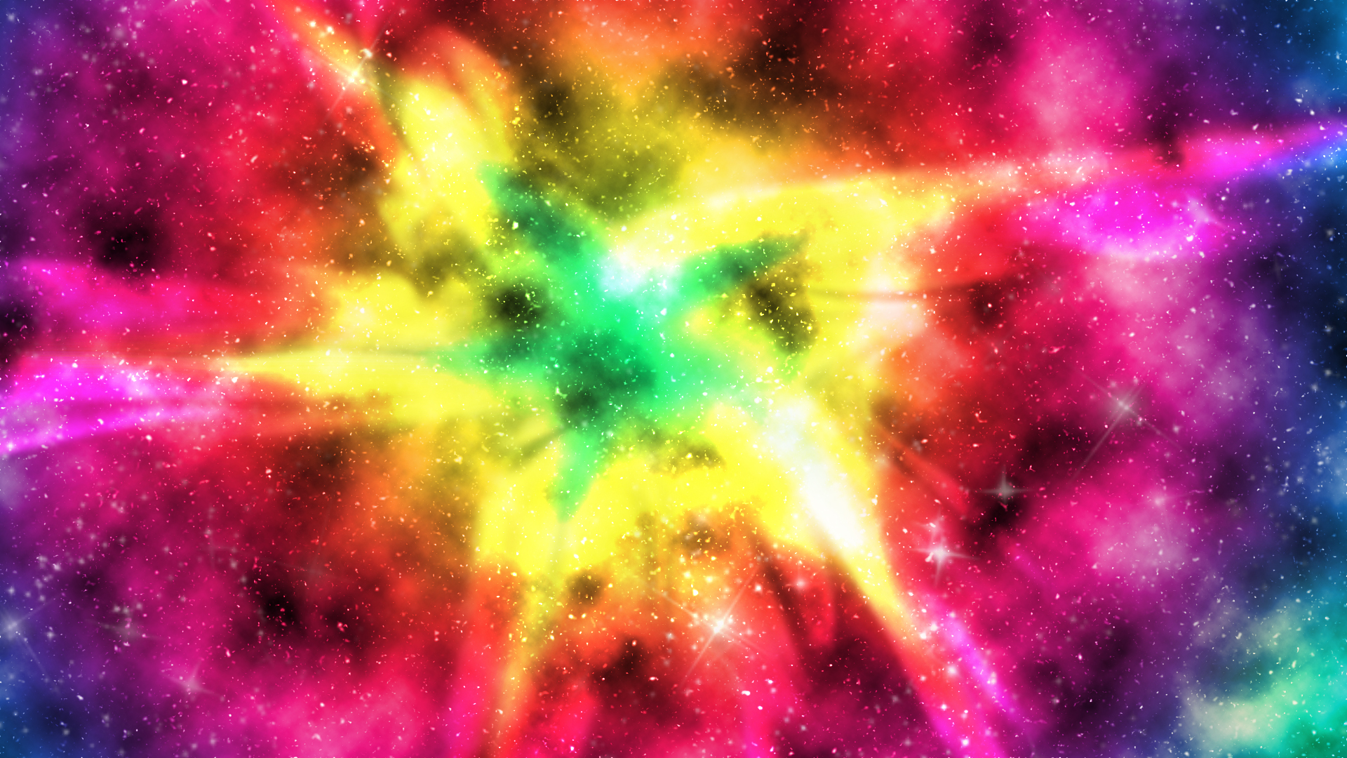 Rainbow Nebula Galaxy Background