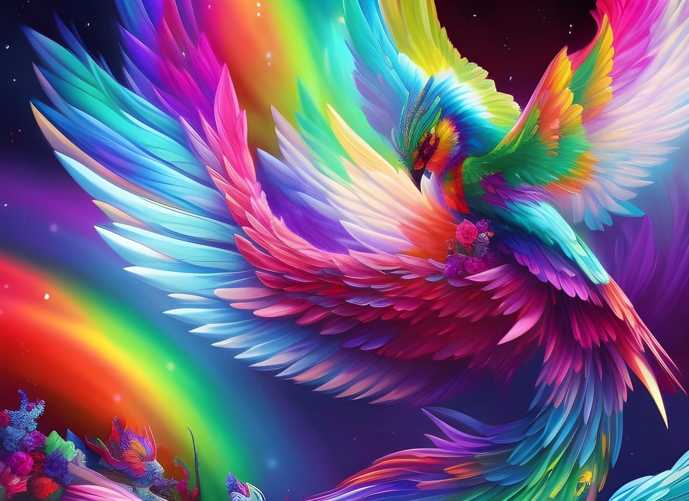 Rainbow Phoenix Wallpapers