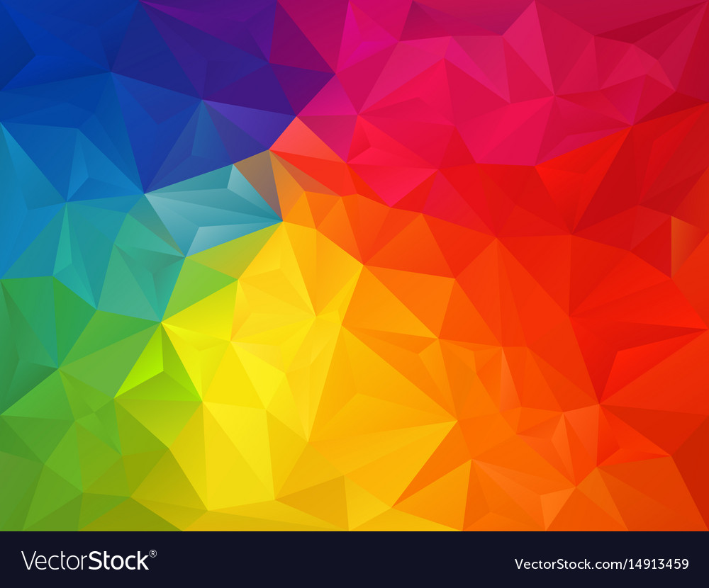 Rainbow Polygon Background