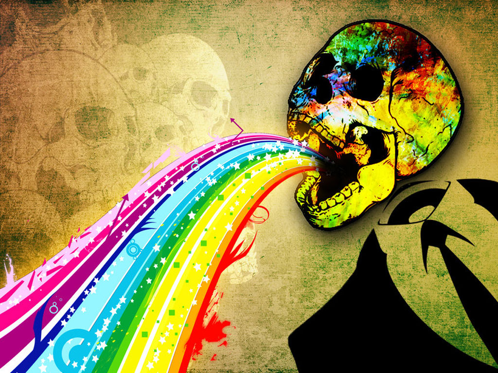 Rainbow Skull Wallpapers