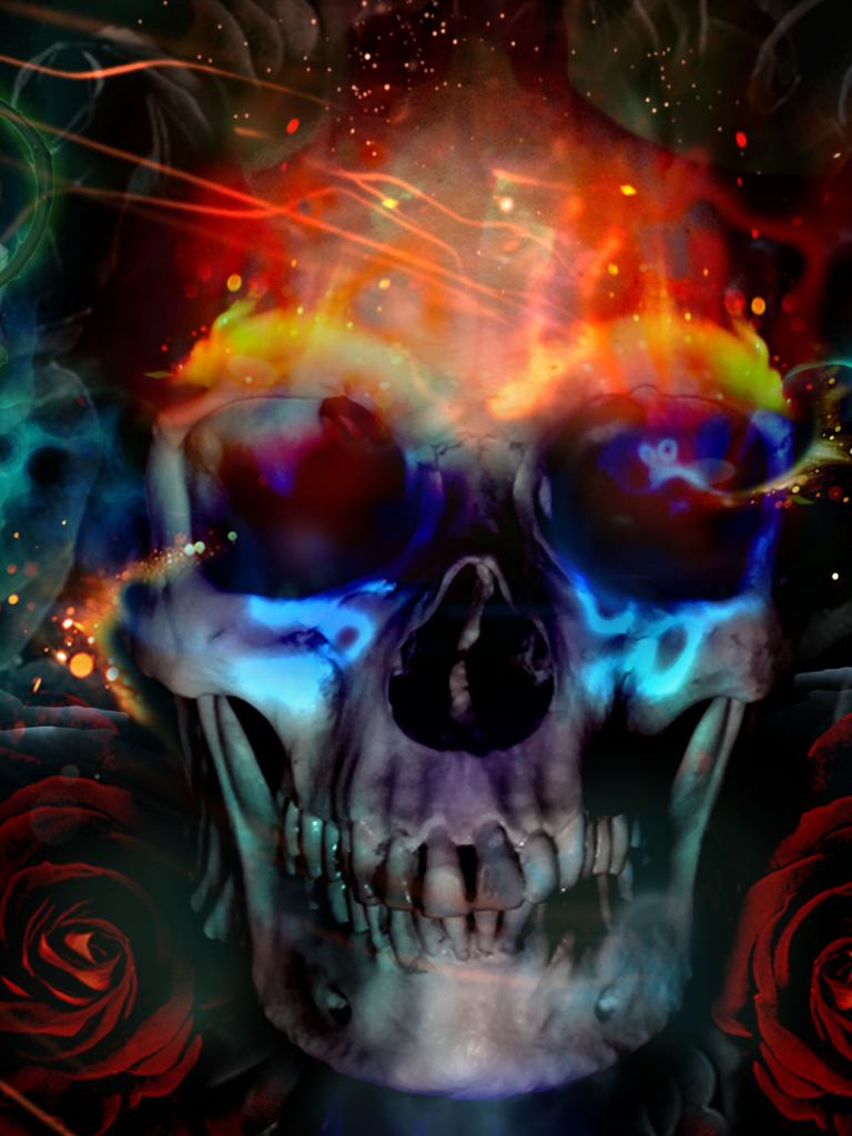 Rainbow Skull Wallpapers