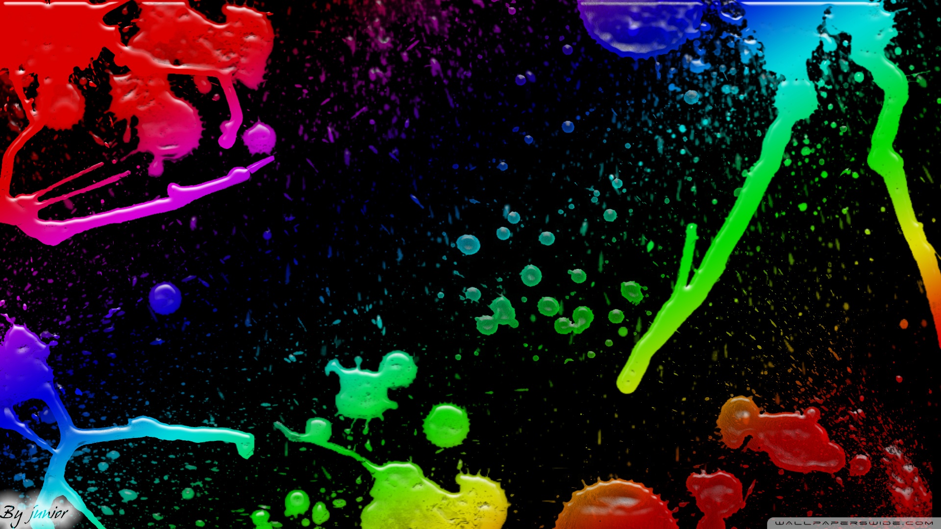 Rainbow Splatter Wallpapers