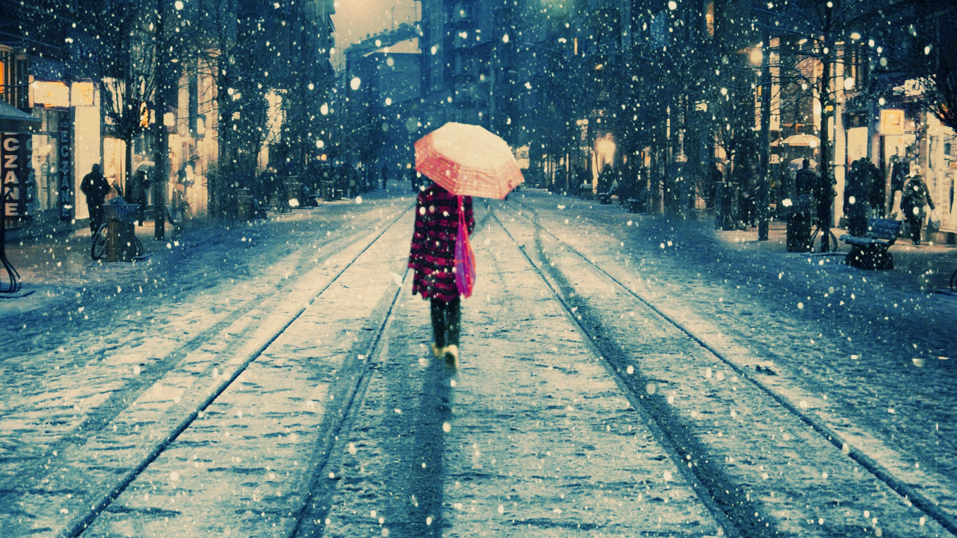 Raining In Winter Wallpapers